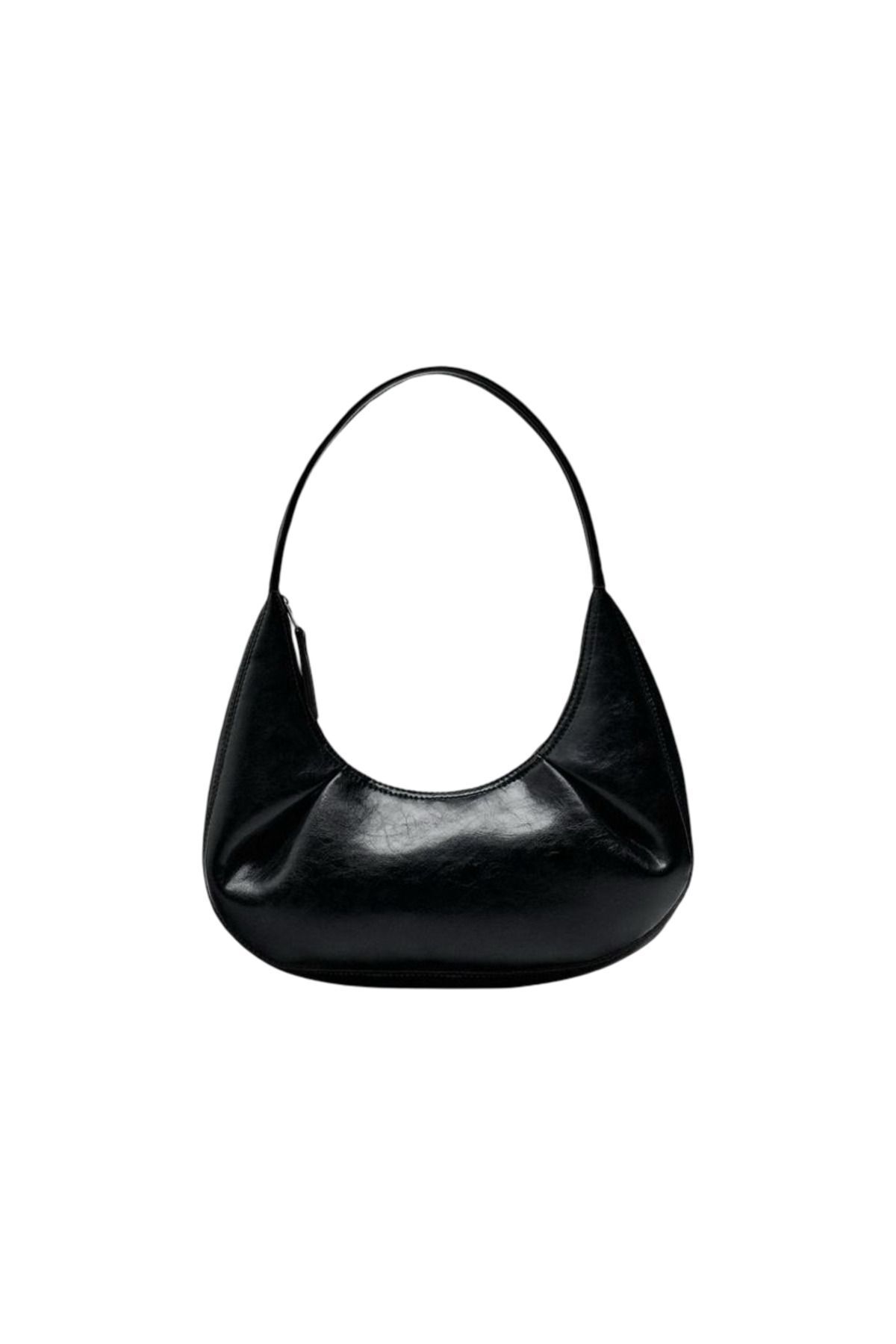 Zara Siyah oval zara kadın kol çantası