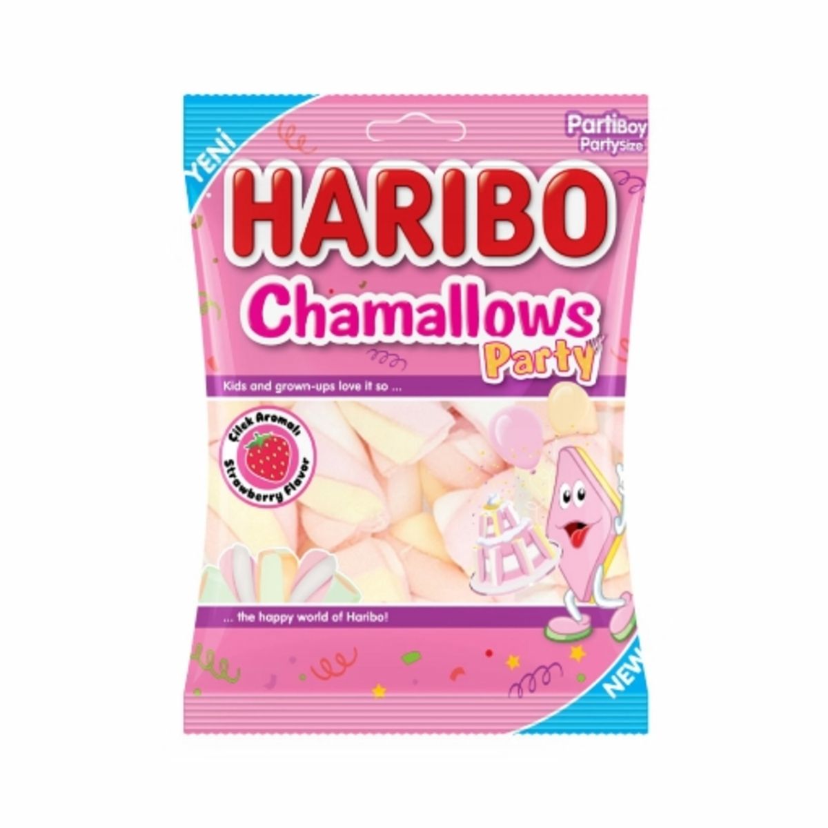 Haribo Chamallows Parti Çilek 150 Gr. (2'Lİ)