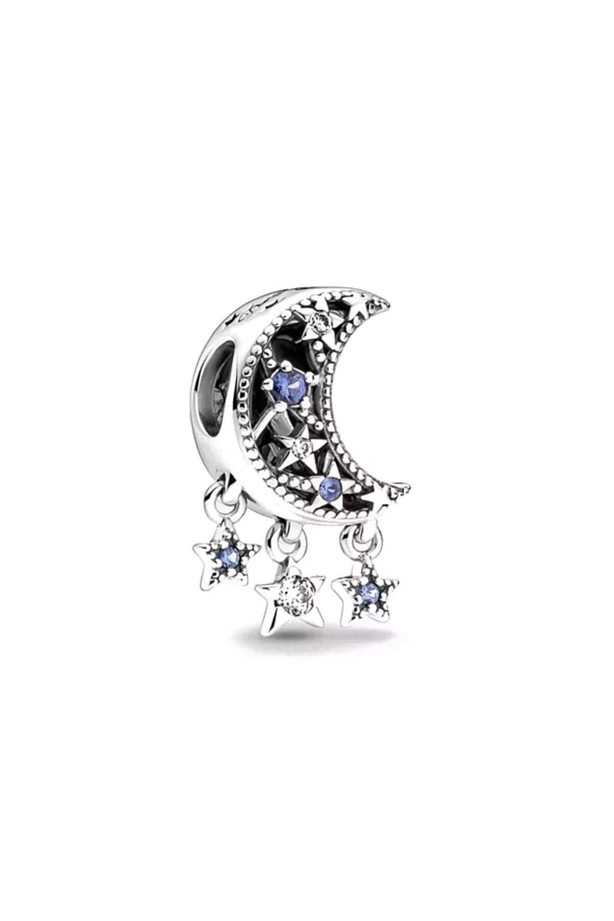 Lux Design 925 Ayar Gümüş Yıldız ve Yeni Ay Charm