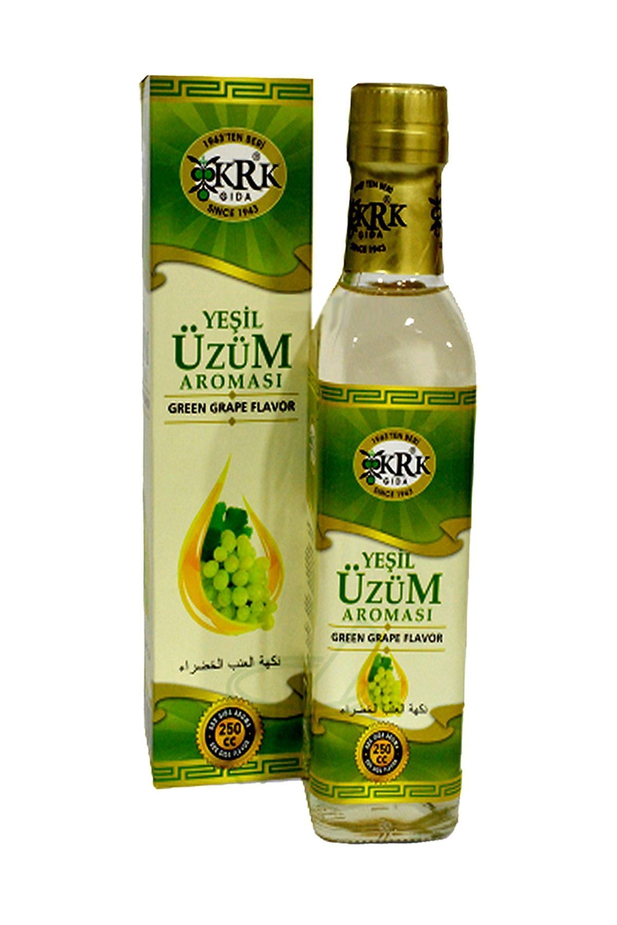 Genel Markalar Krk Doğala Özdeş Yeşil Üzüm Aroması 250 ml Cam Şişe 250 Cc. Üzüm Aroma