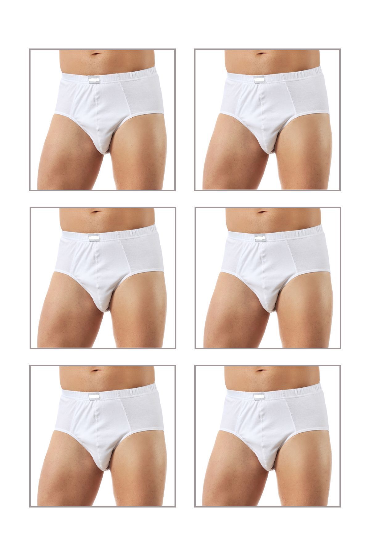ÖZKAN underwear Özkan 0037 6'lı Paket Erkek Pamuklu Penye Süprem Esnek Rahat Slip Külot