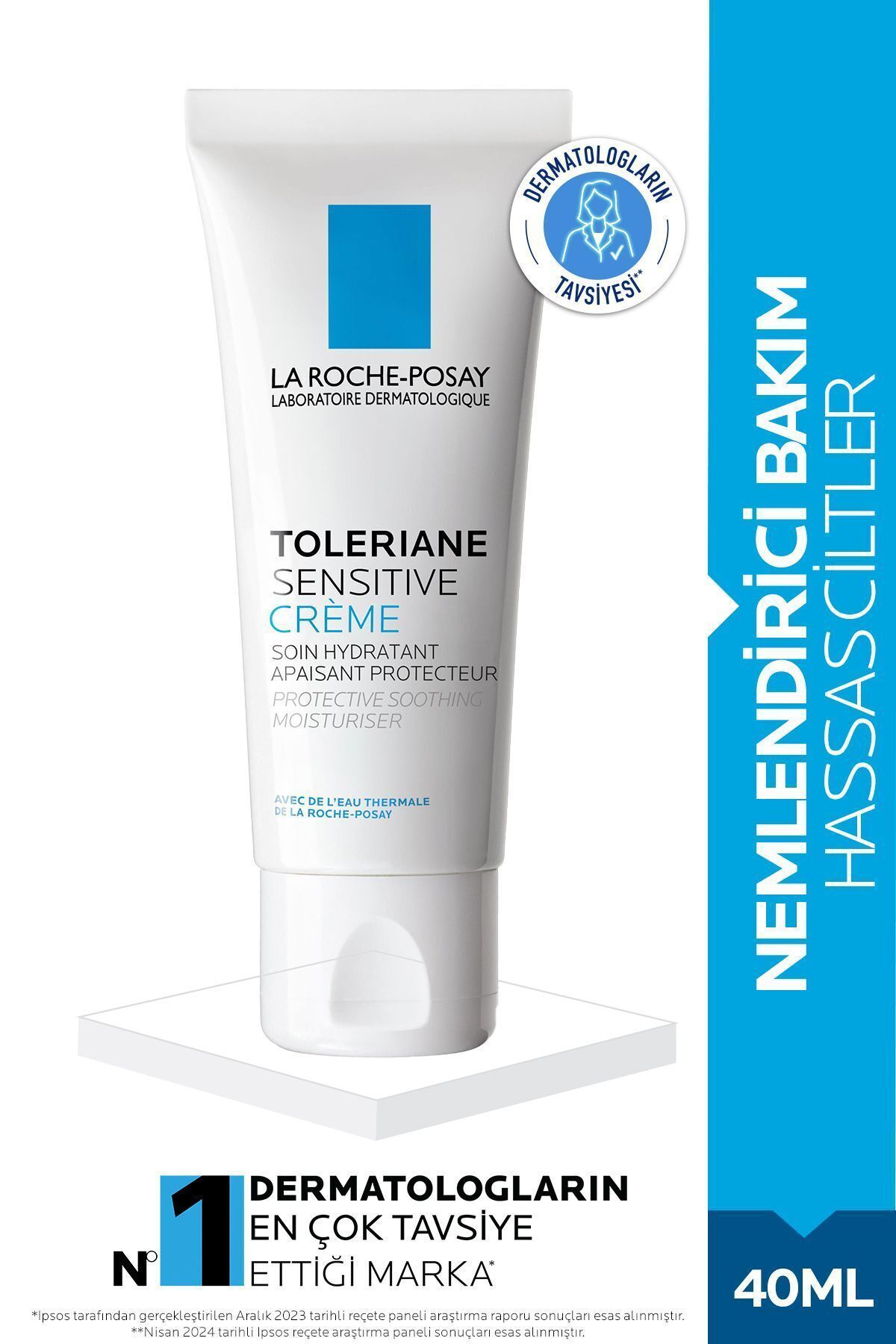 La Roche Posay Toleriane Sensitive Cream 40 ml- Kuru ve Hassas Ciltler için Yatıştıran Nemlendirici 3337875578486