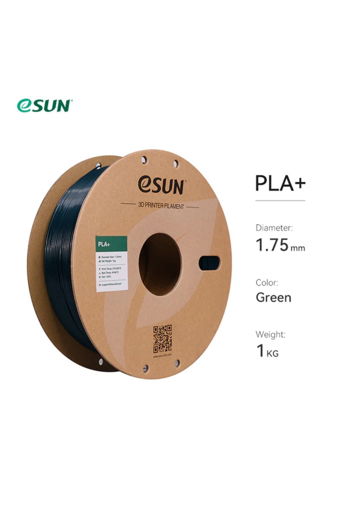 eSun Yeşil Pla Plus Filament 1.75mm 1 Kg