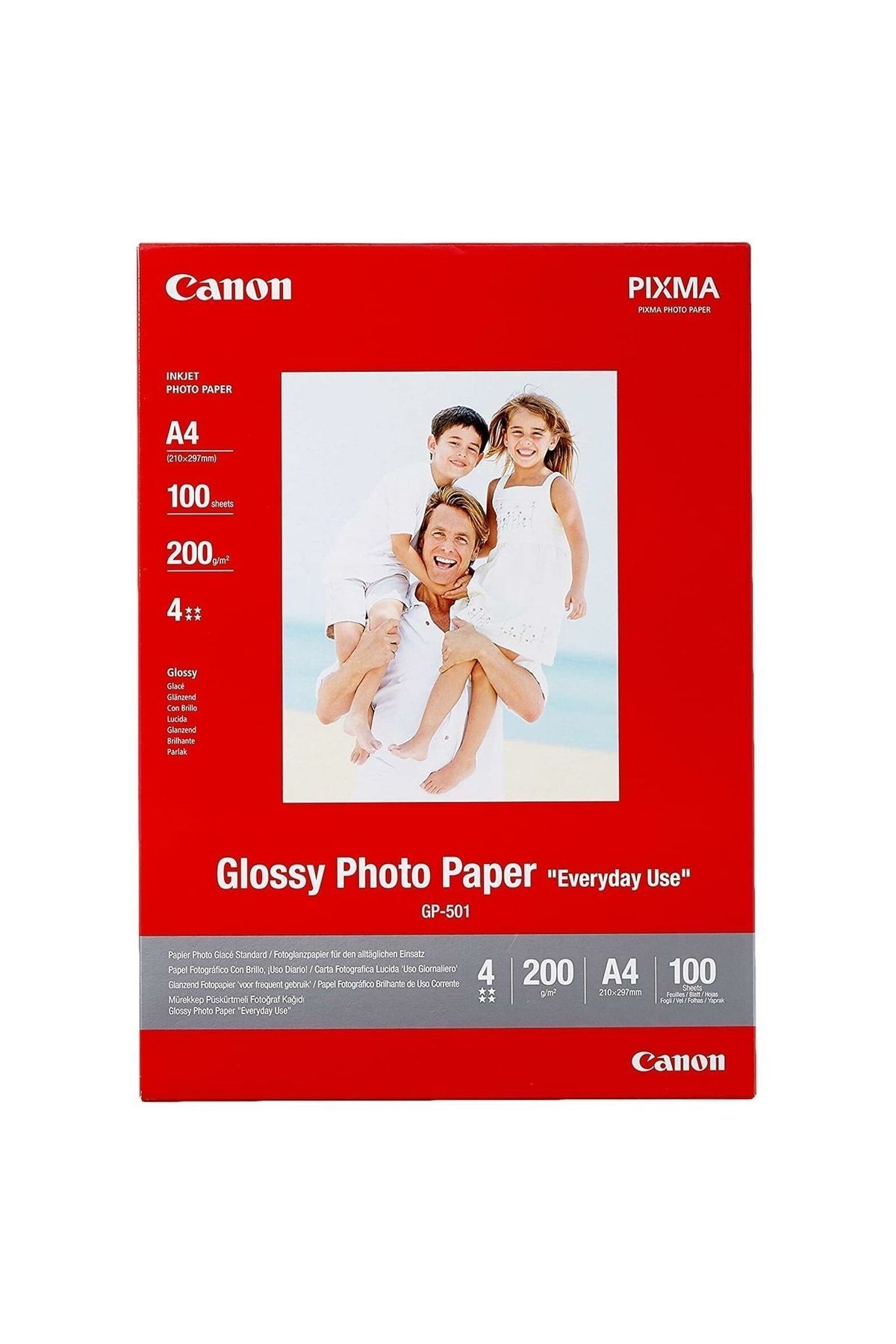 Canon A4 200 Gr (20x30) Parlak (Glossy) 100 Adet Fotoğraf Kağıdı