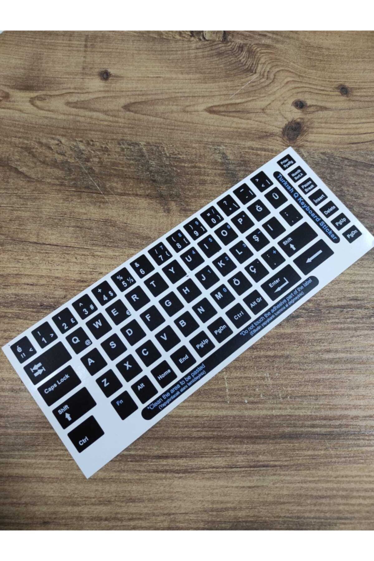 ENGINPRINT Türkçe Q Klavye Etiketi Laptop Pc Sticker Siyah