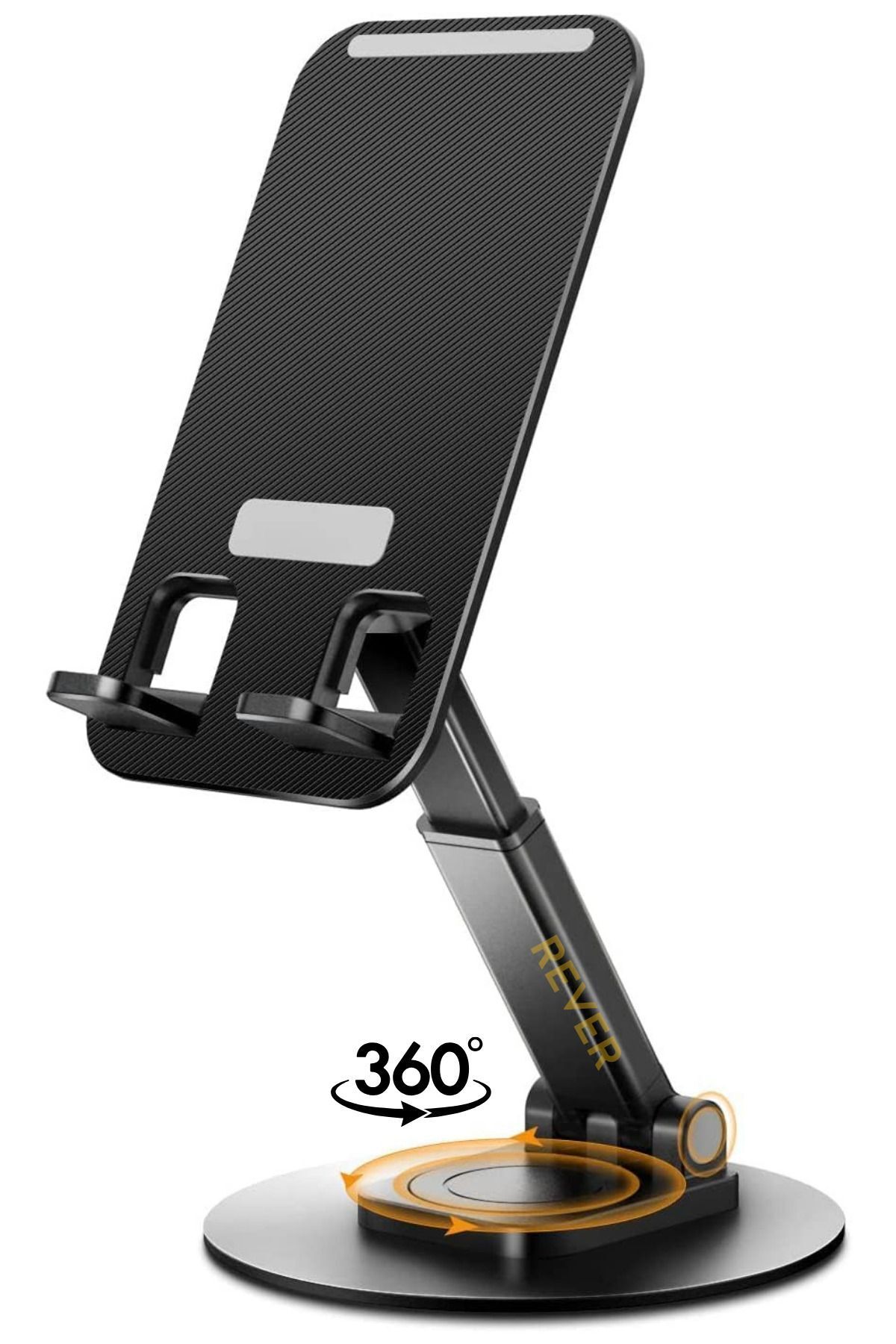 Rever Masaüstü Telefon Standı Yükseklik Ayarlı 360° Derece Dönebilen Cep Telefonu Tutucu Stant