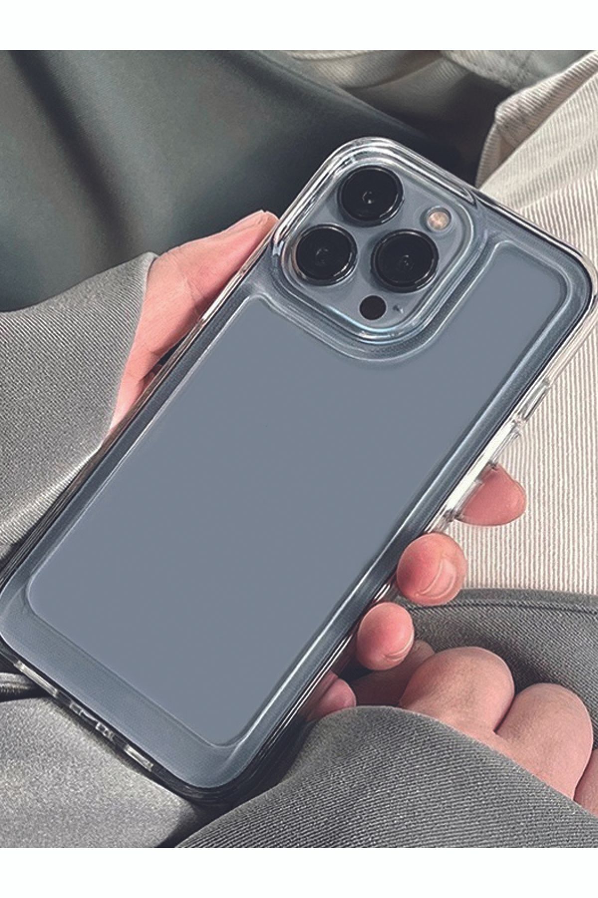 KVK PRİVACY Iphone 13 Pro Max Kılıf Lüks Şeffaf Kalın Silikon Kamera Koruma Yumuşak Kılıf