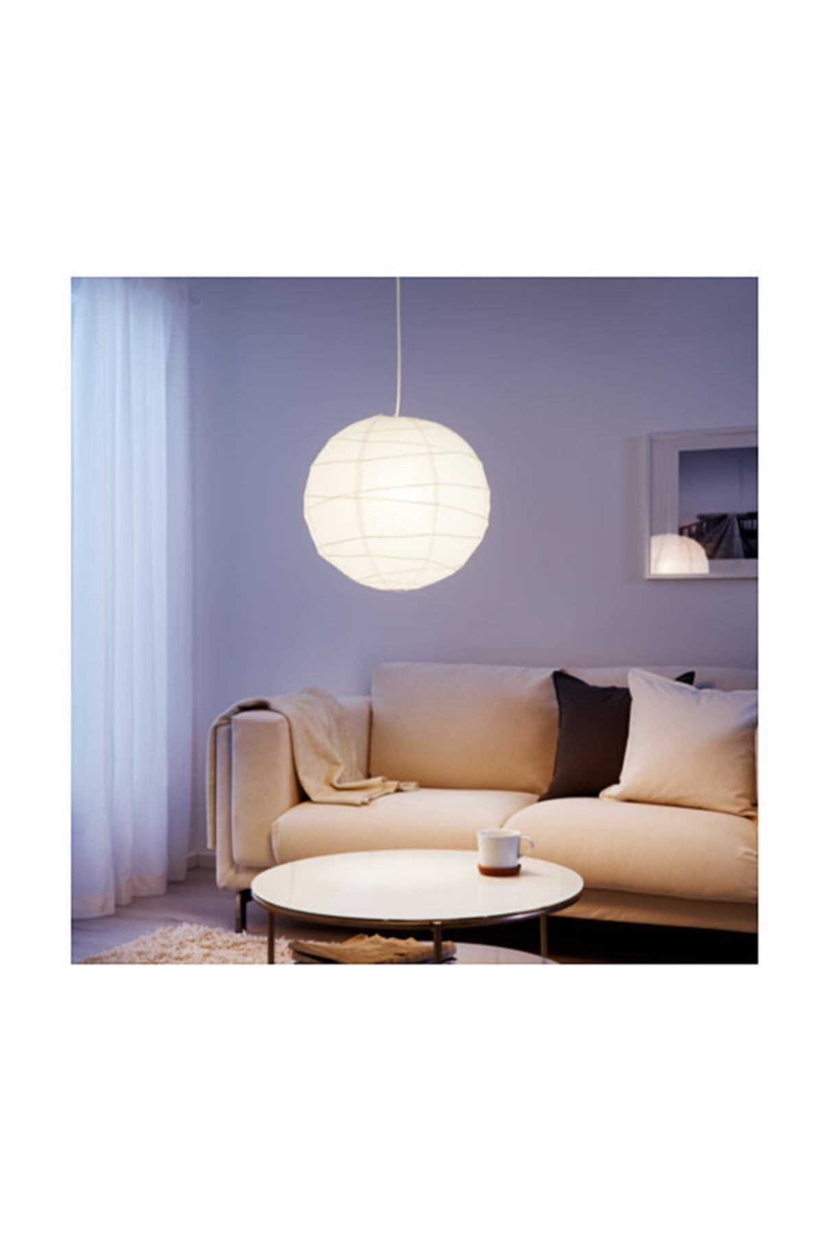 IKEA Regolit Kağıt Japon Feneri Sarkıt Lamba Tavan Lambası 45 Cm
