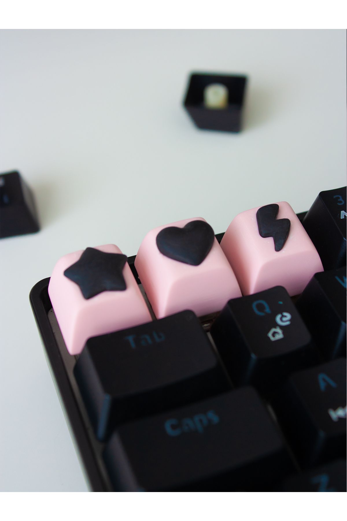 buffed Pinky Sky Mekanik Klavye Tuşu Seti Artisan Keycaps Gamer Aksesuar buffed