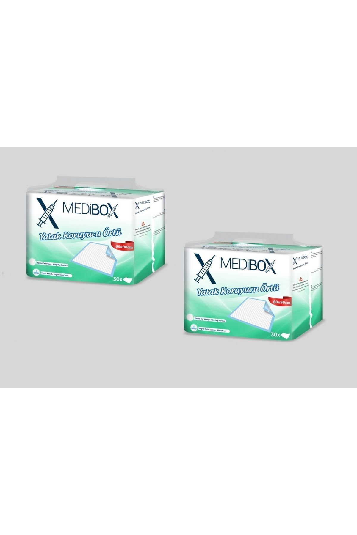 MEDİBOX Medibox Yatak Koruyucu Serme Bez 60cm x 90cm 30'lu Paket - 2 ADET