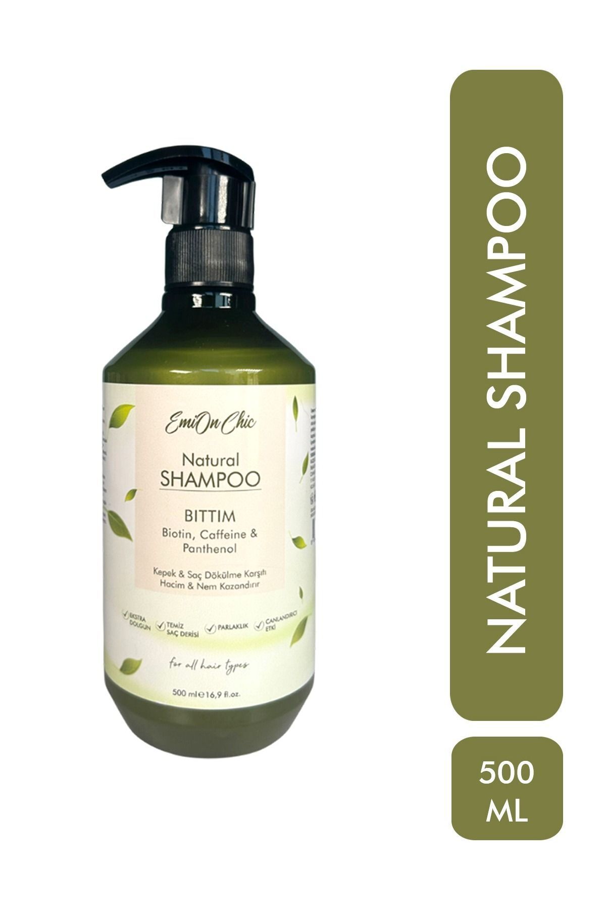 EmiOn chıc Saç Dökülmesine Karşı Doğal Bıttım & Biotin Şampuanı 500 ml 2'li