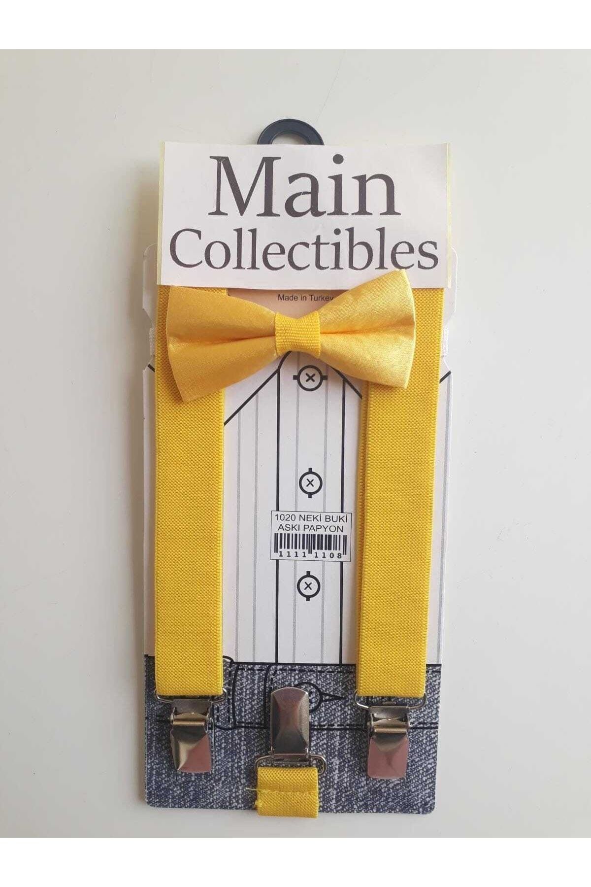 Main Collectibles 23 Nisan 19 Mayıs 29 Ekim Okuma Bayramı Sarı Papyon Pantolon Askı Seti