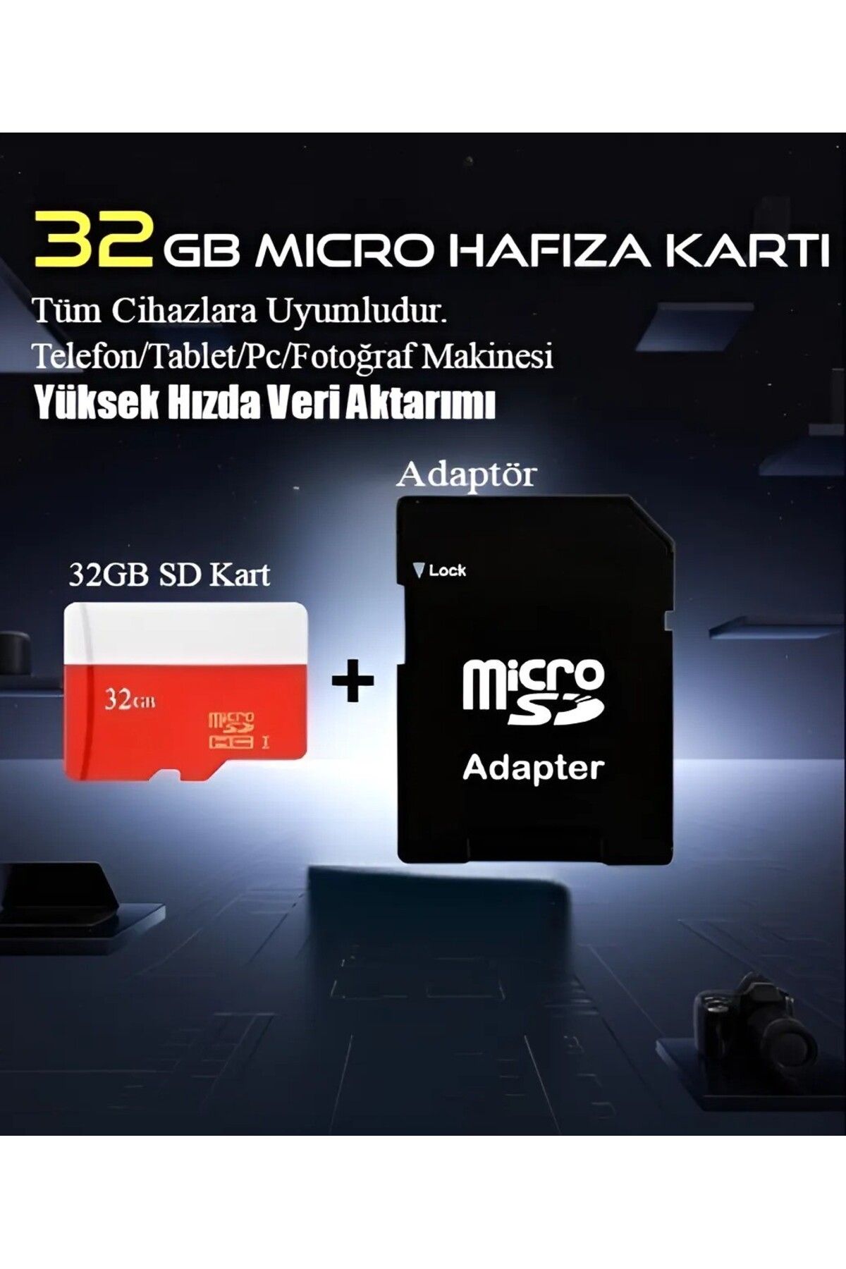 nextbuy 32GB Micro Sd Kart Veri Aktarımı-Depolama Hafıza Kartı Tüm Cihazlara Uyumlu Adaptörlü Memory