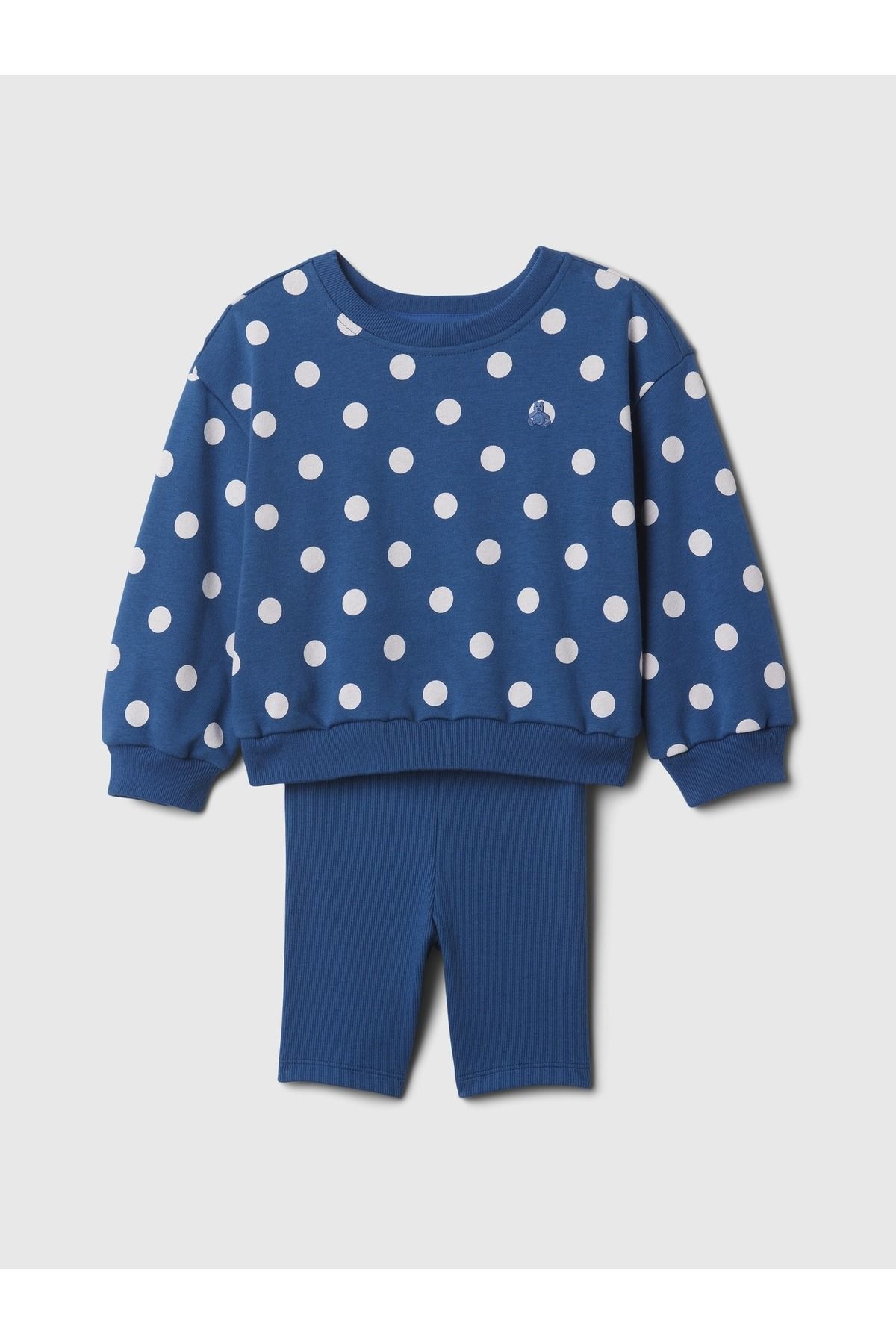GAP Kız Bebek Koyu Mavi Desenli Outfit Set