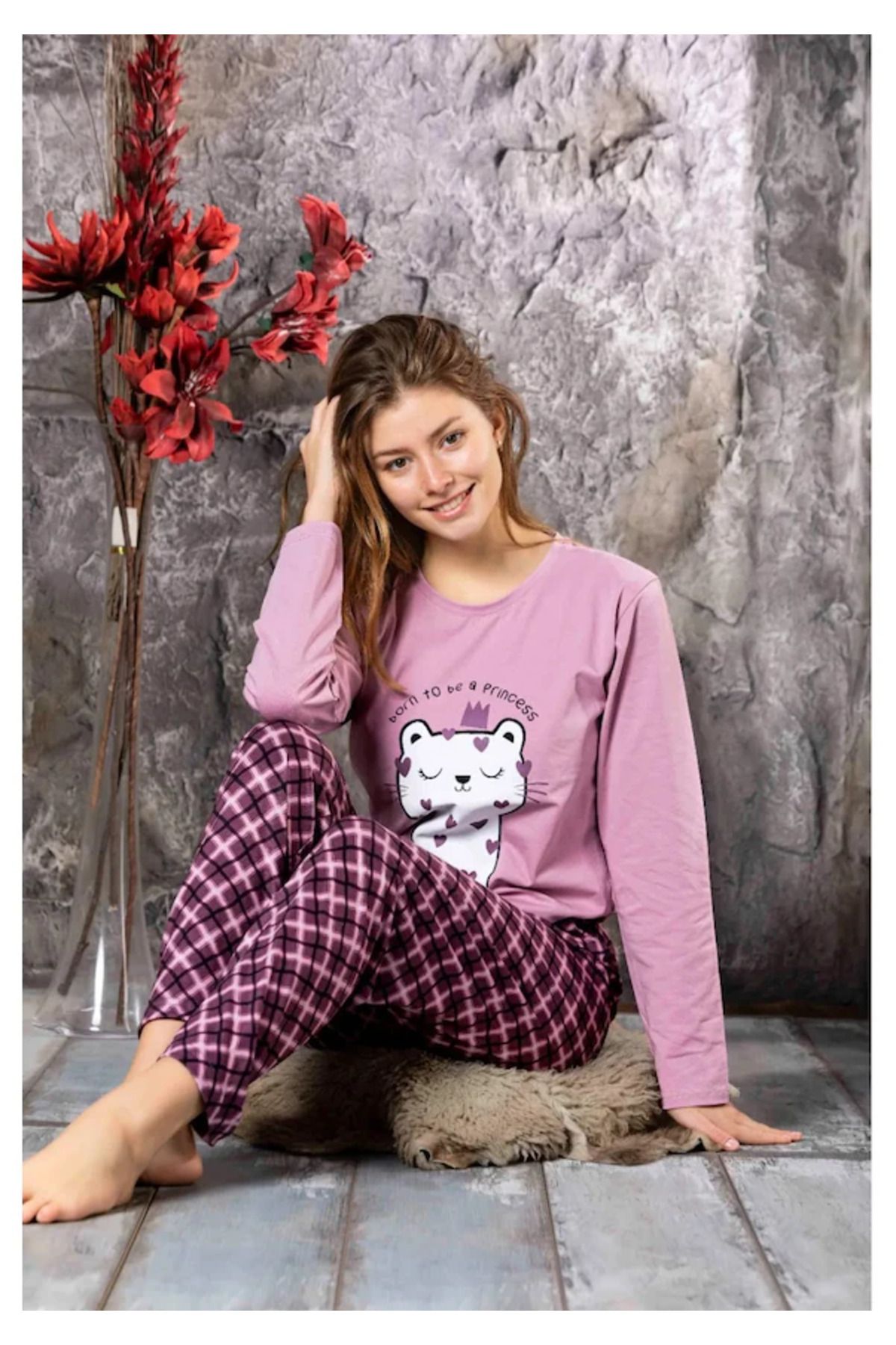 Sude Kadın Uzun Kollu Pijama Takımı