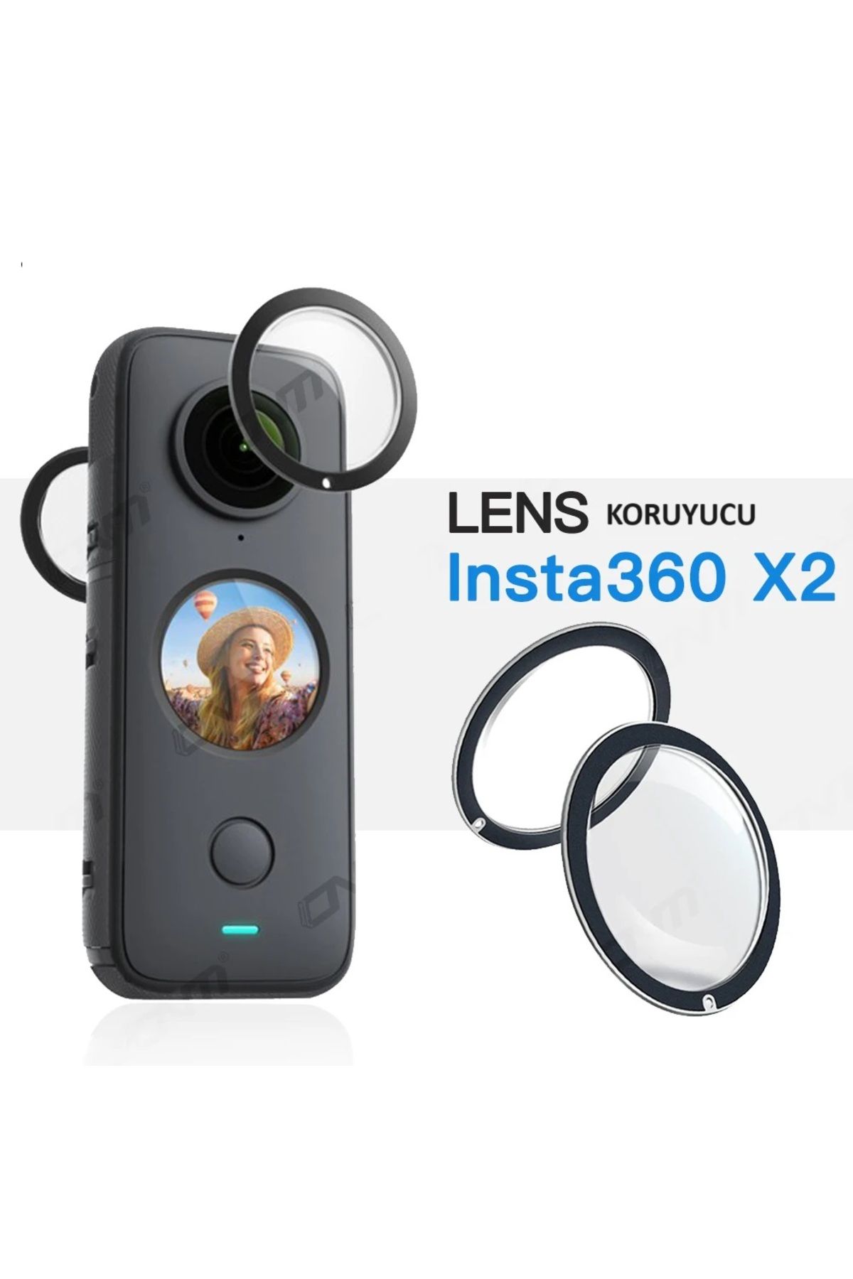Zoli INSTA360 One X2 Uyumlu Koruyucu Lens Kapak, INSTA360 Muhafaza Koruyucu Lens