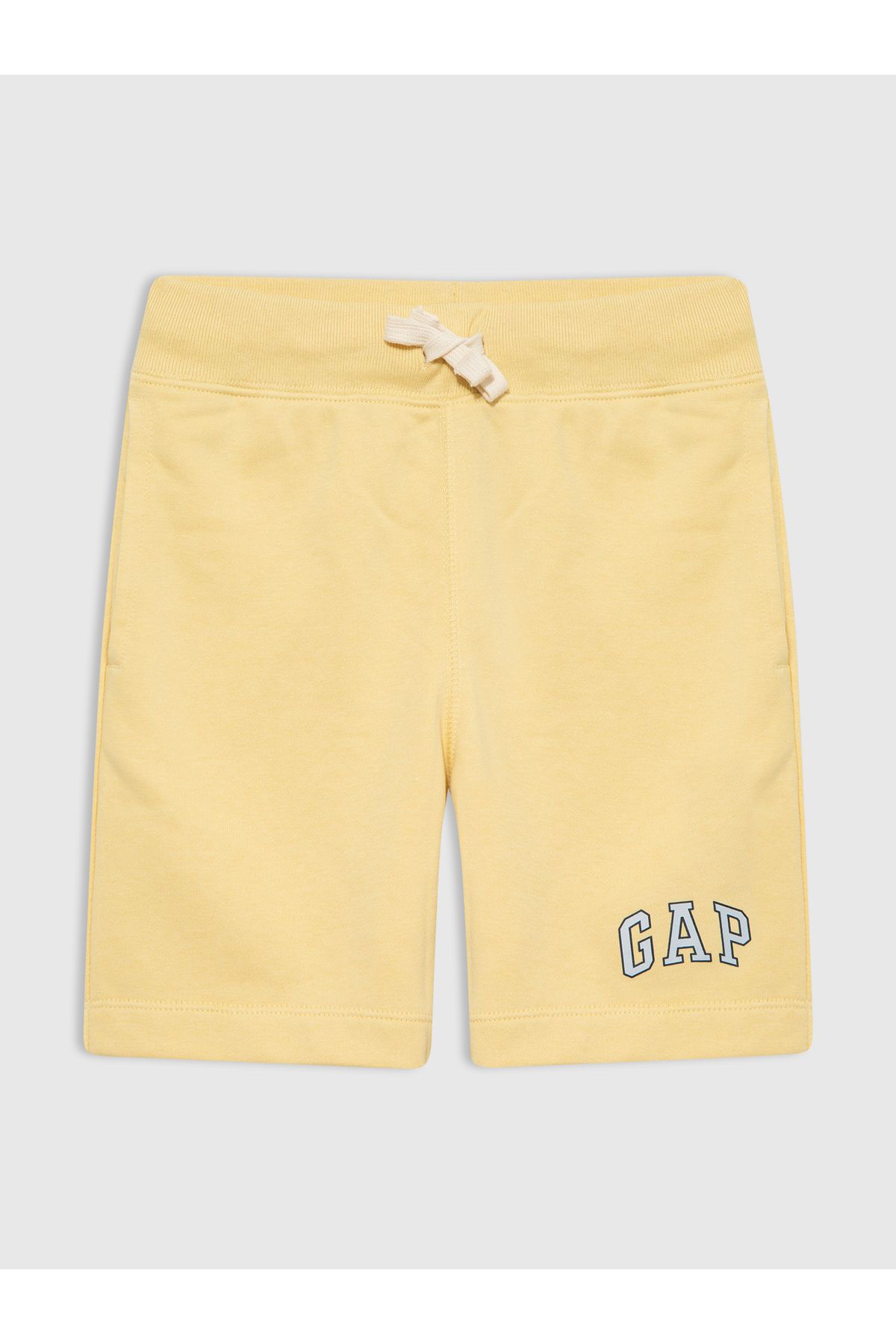 GAP Erkek Çocuk Sarı Gap Logo Fransız Havlu Kumaş Şort