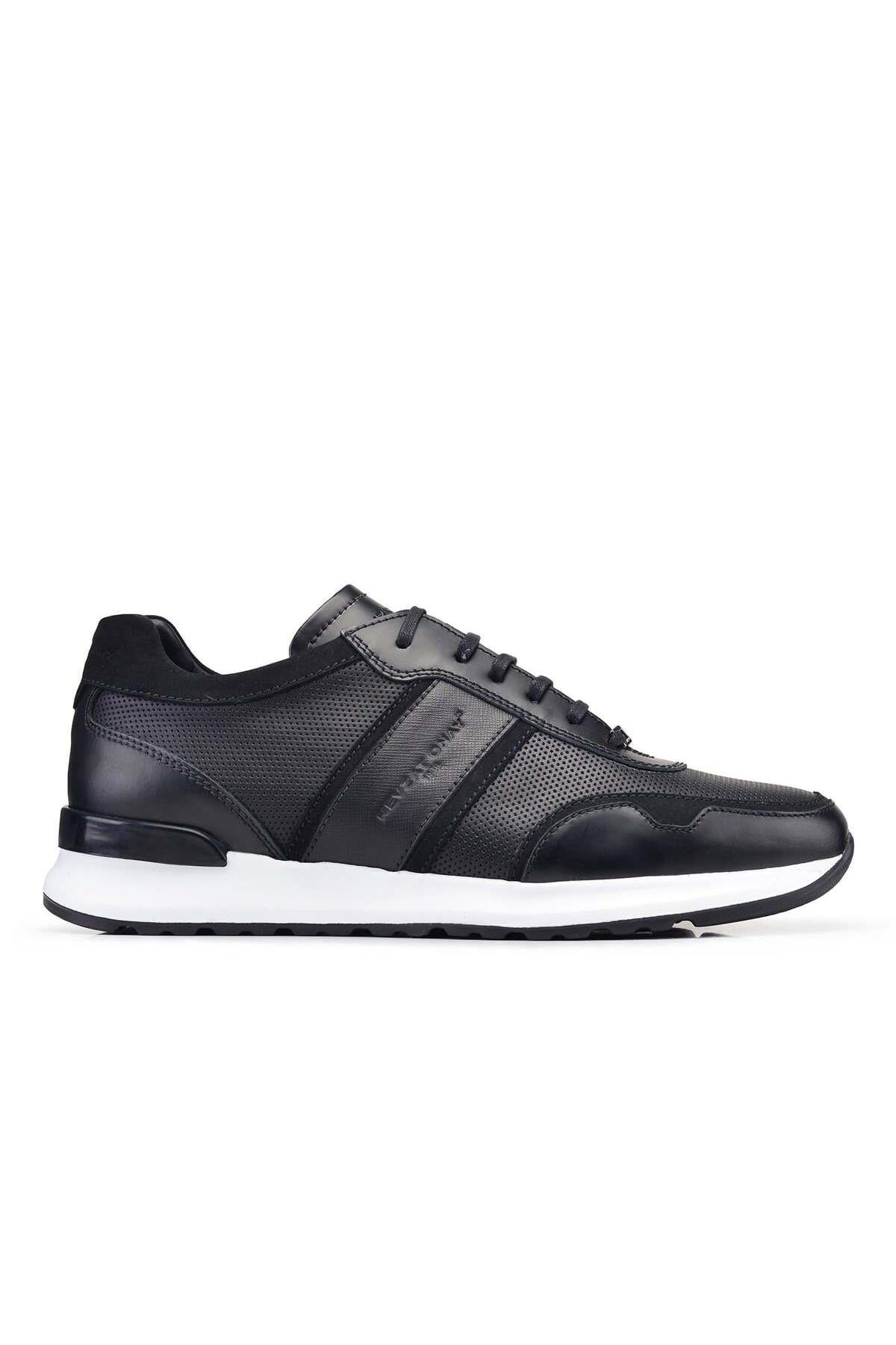 Nevzat Onay Siyah Bağcıklı Erkek Sneaker -61301-