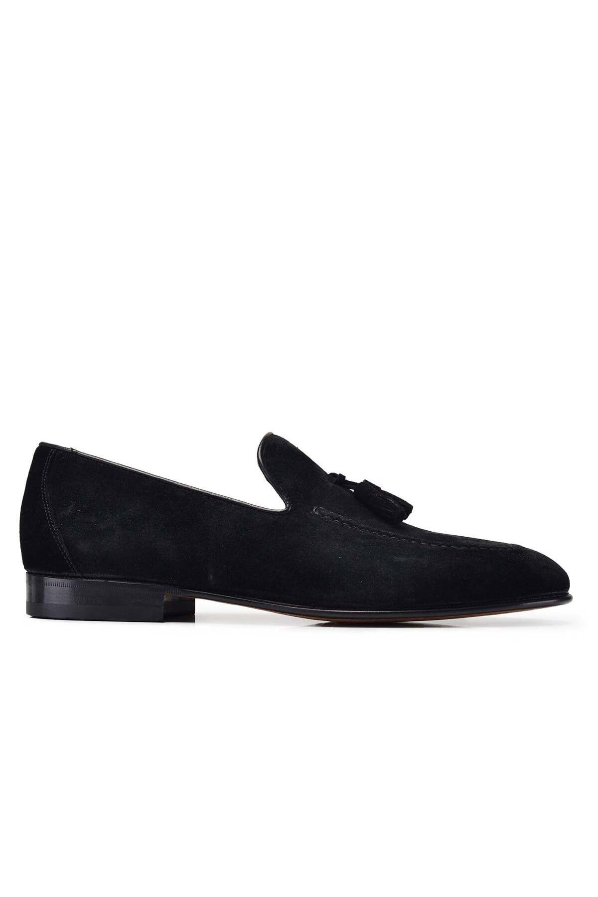 Nevzat Onay Siyah Klasik Loafer Kösele Erkek Ayakkabı -9859-