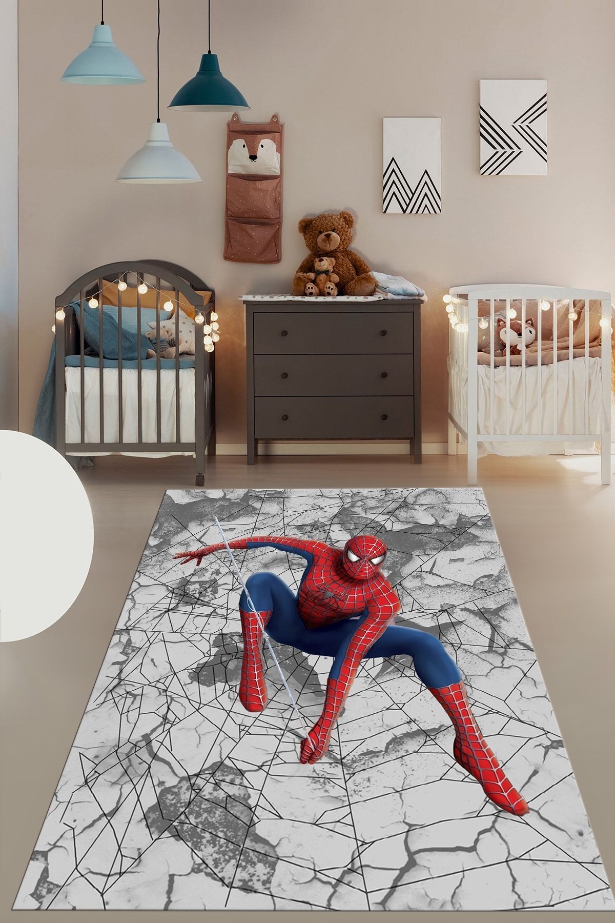EY HOME Dijital Baskılı Kaymaz Yıkanabilir Çizgifilm Temalı Erkek Çocuk Odası Halısı, ÇOCUK-41-RENKLİ,