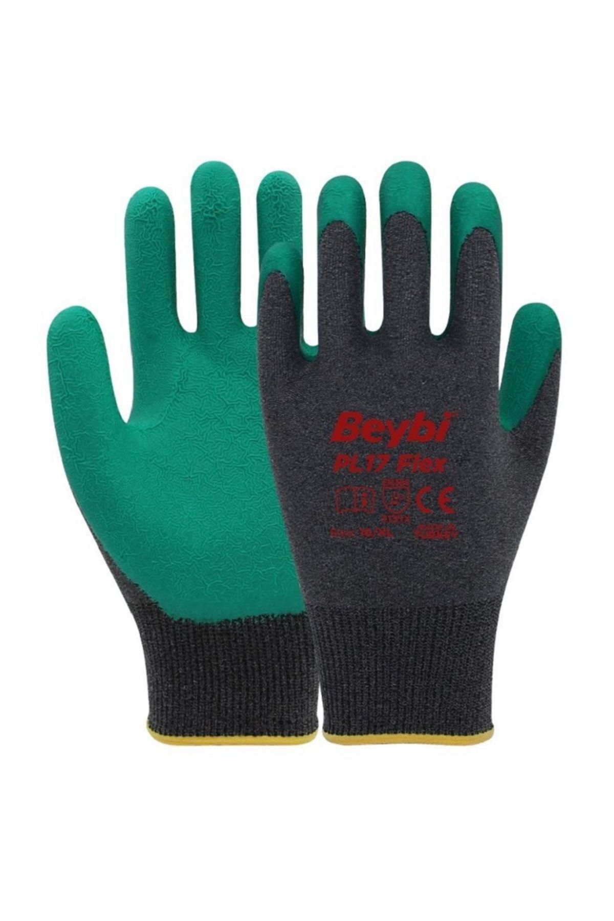 BEYBİ Pl-17 Flex Yeşil Iş Eldiveni 12 Adet (12 ÇİFT)