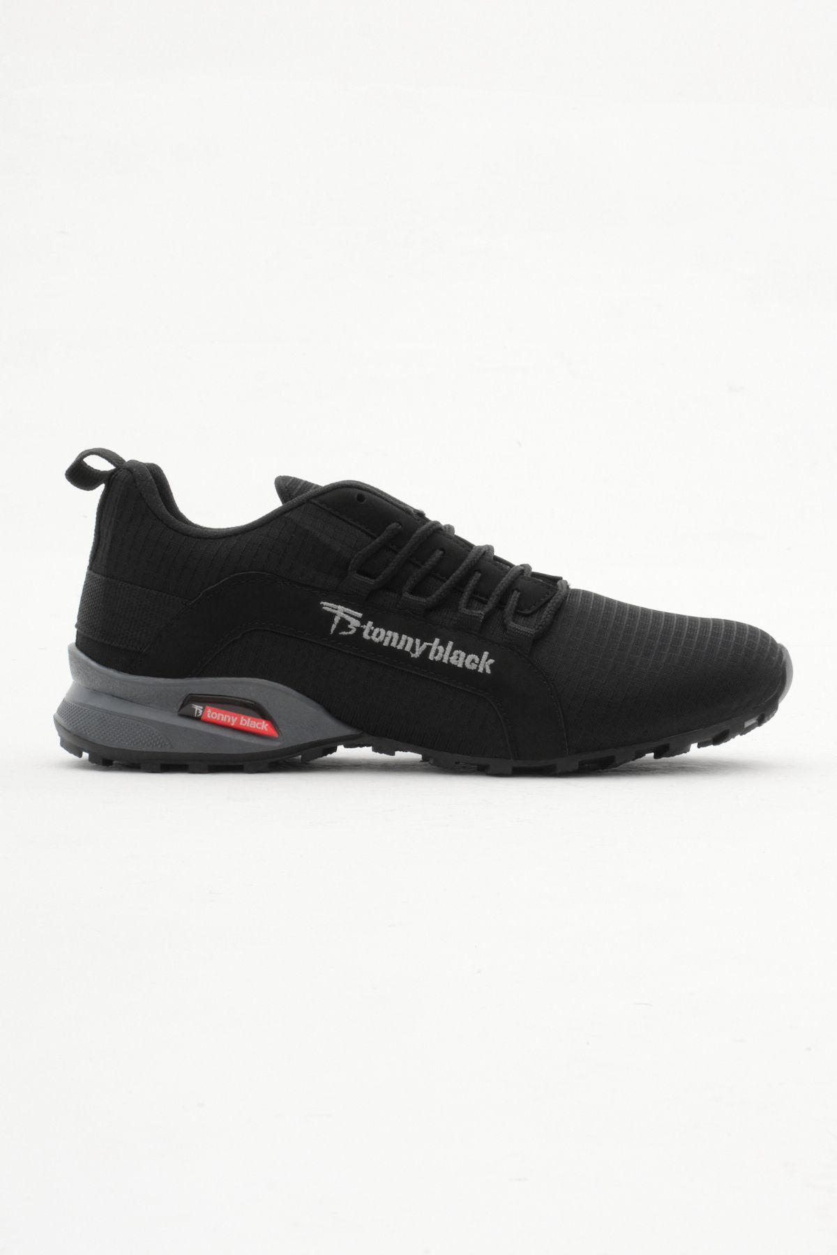 Tonny Black Erkek Siyah Füme Rahat Kalıp Termo Taban Bağcıklı Sneaker