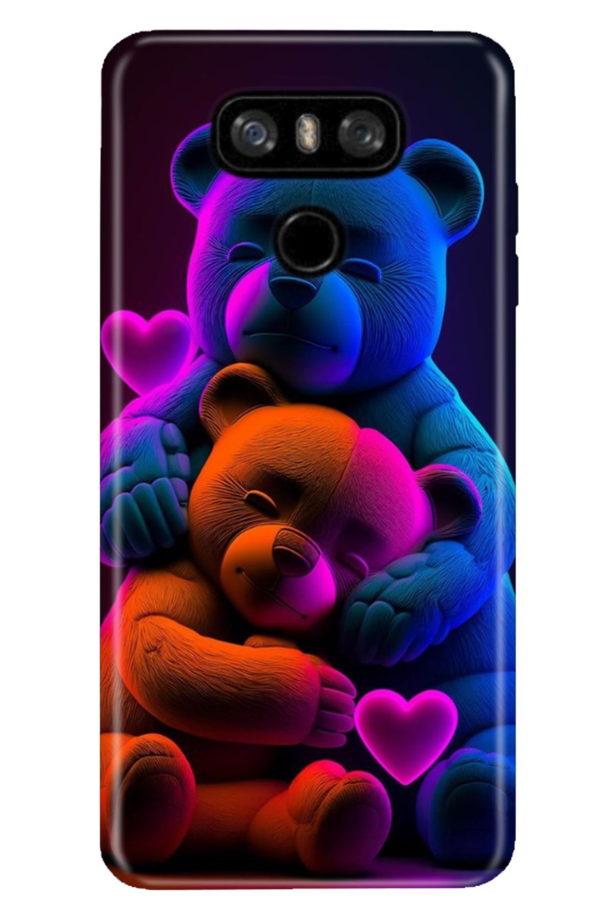 LG G6 Uyumlu Kılıf Resimli Desenli Silikon Bear Love