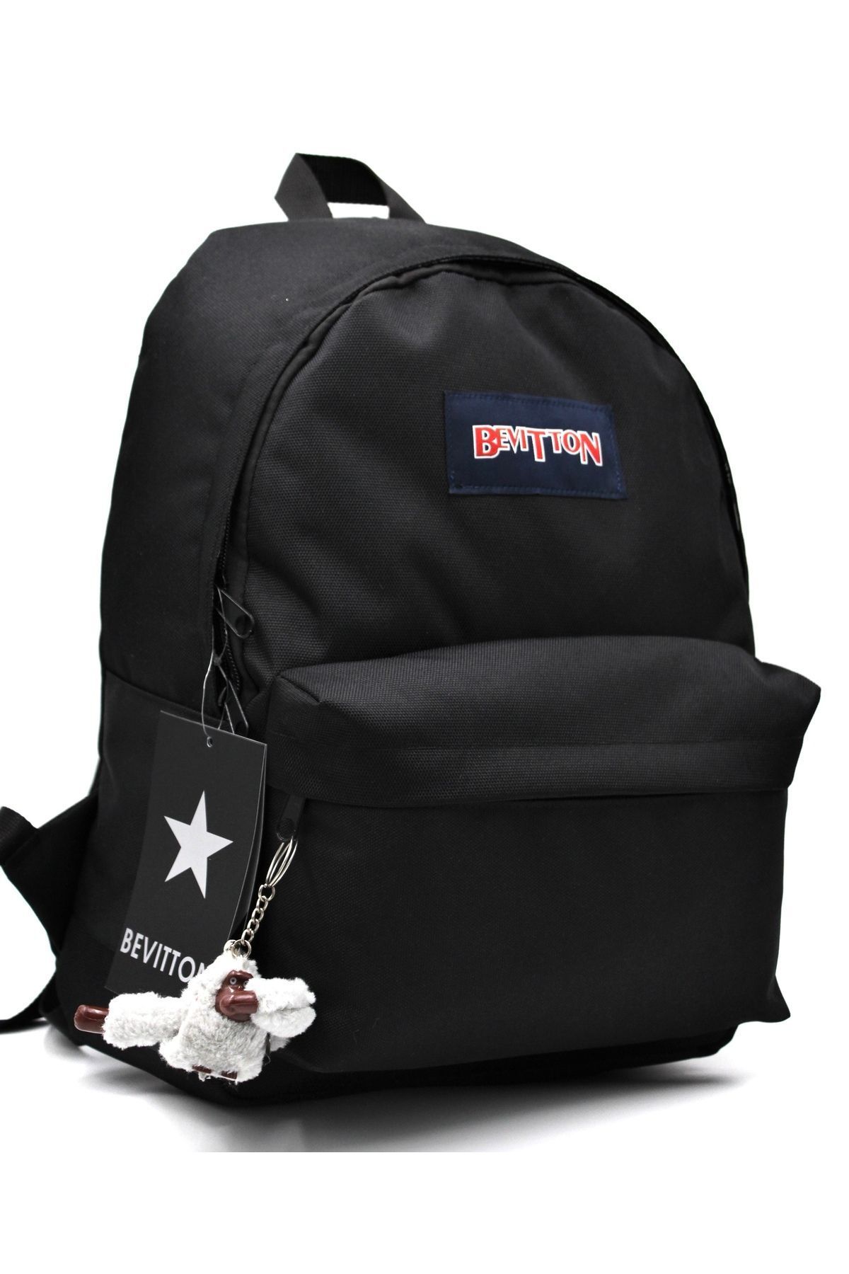 Bevitton Luxury Unisex Black Backpack - Water Resistant, 360 Model