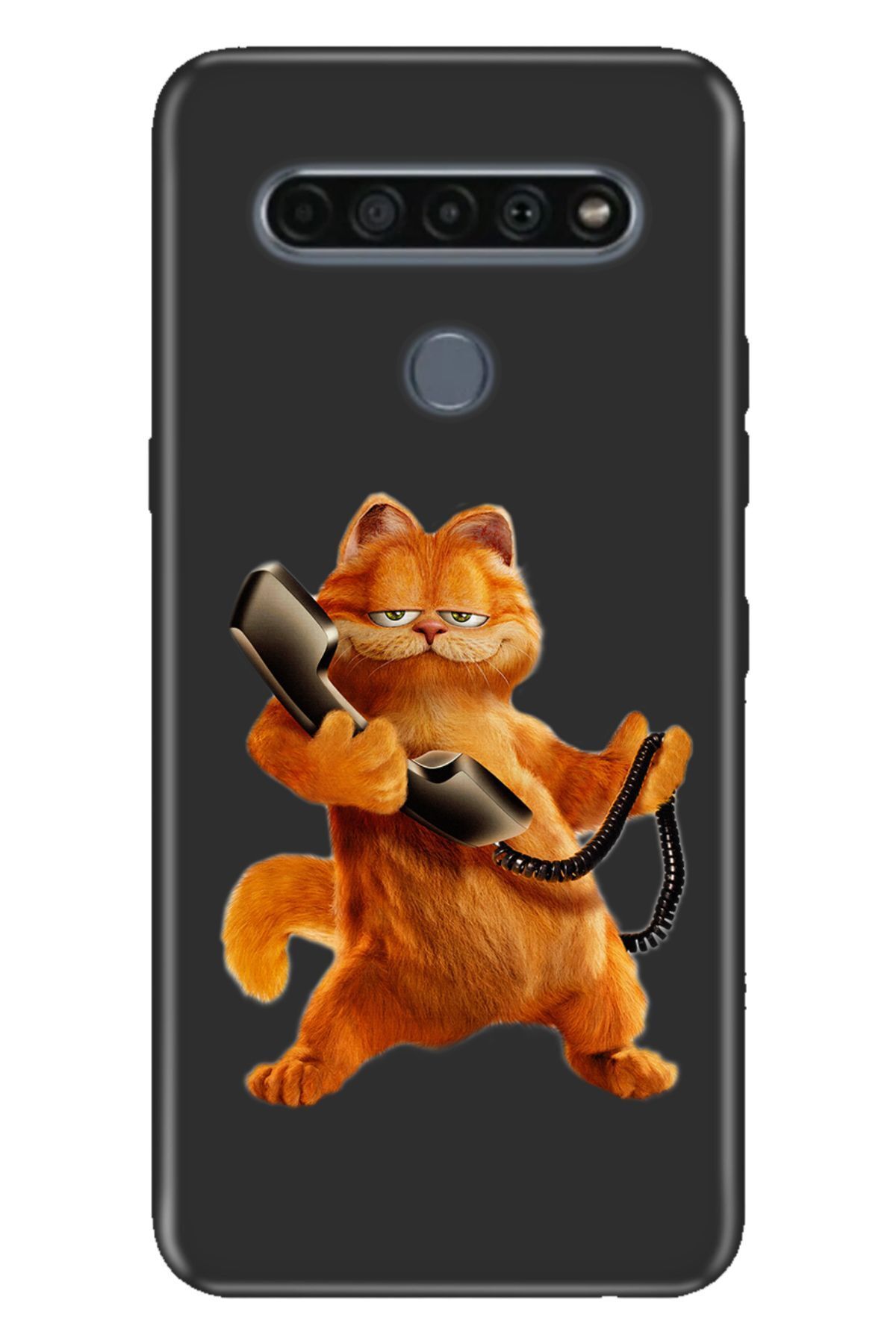 LG K61 Uyumlu Kılıf Resimli Desenli Silikon Garfield