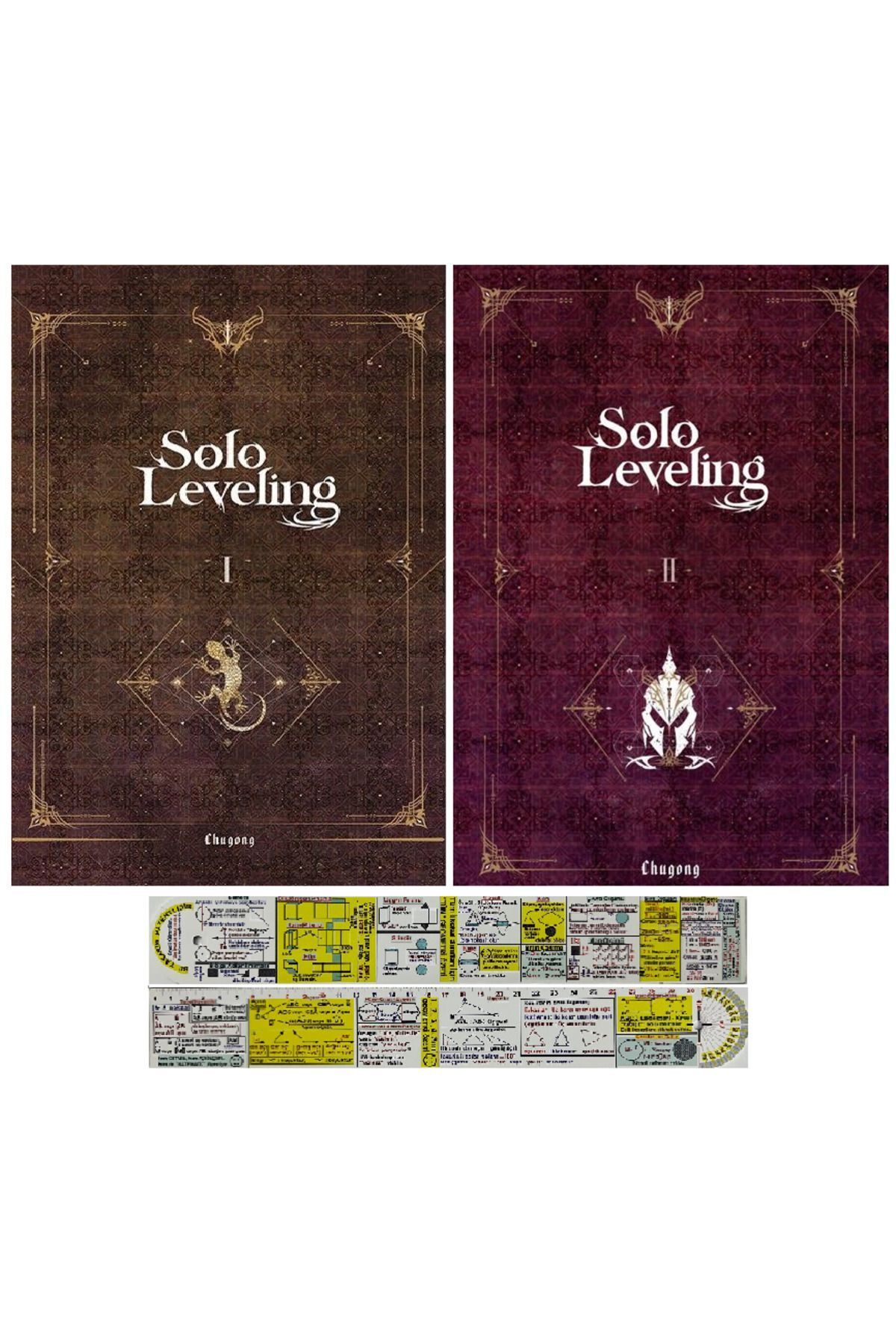 Komik Şeyler Solo Leveling 1-2. Kitaplar 2'li Roman Seti + Matematik Öğreten Cetvel (Türkçe)