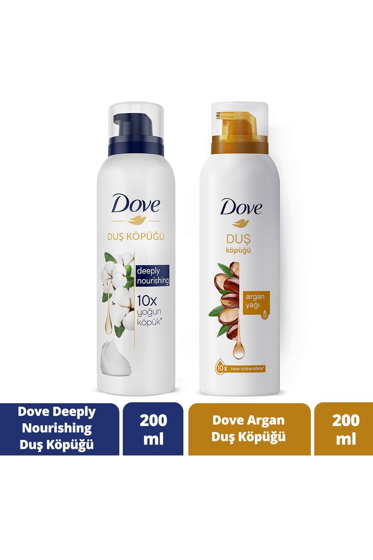 Dove Köpük Duş Jeli Argan Yağı 200 Mlx1 Duş Köpüğü Deeply Nourishing Formül 200 ml X1