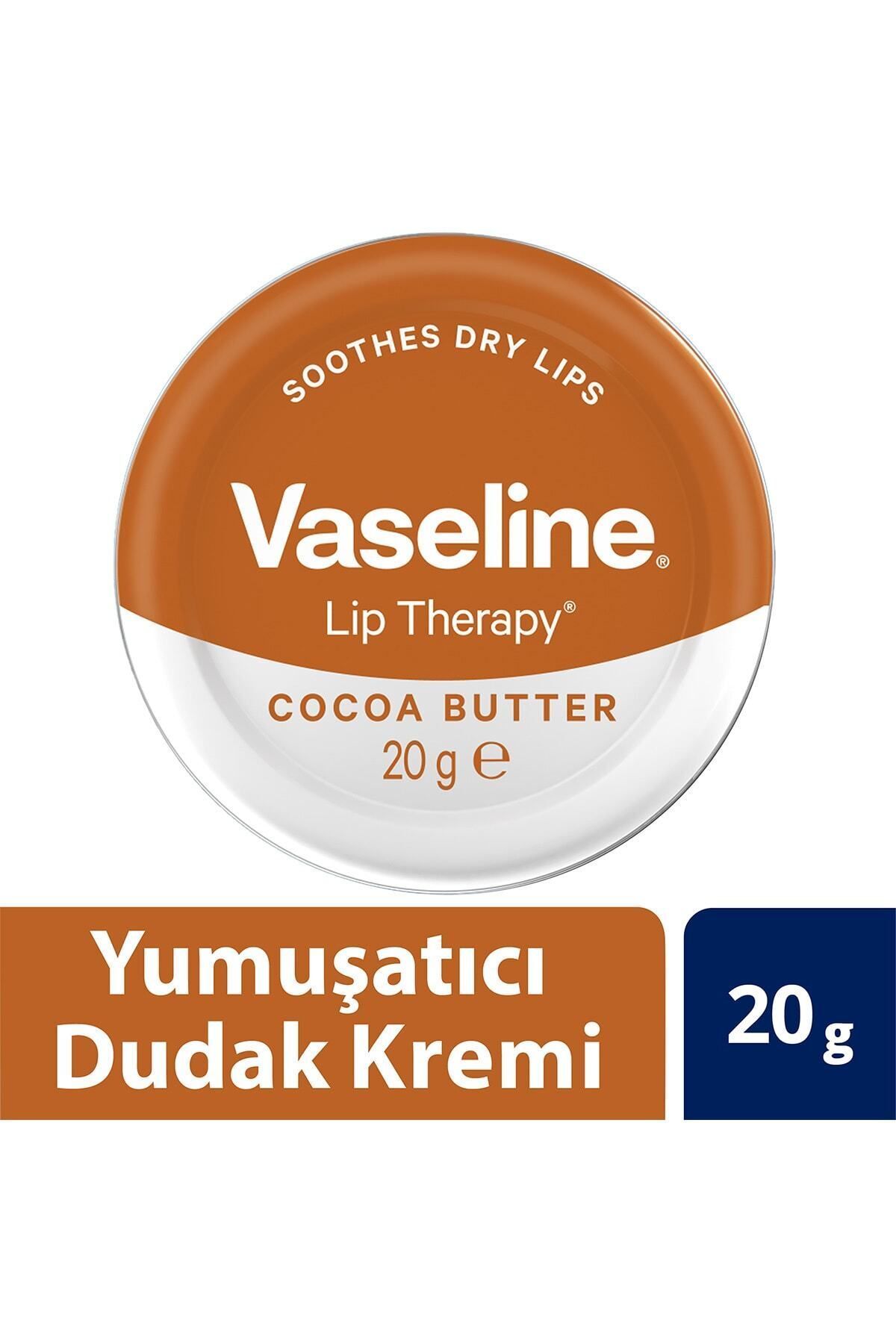 Vaseline Lip Therapy Yumuşatıcı Dudak Kremi Kakao Yağı 20 G