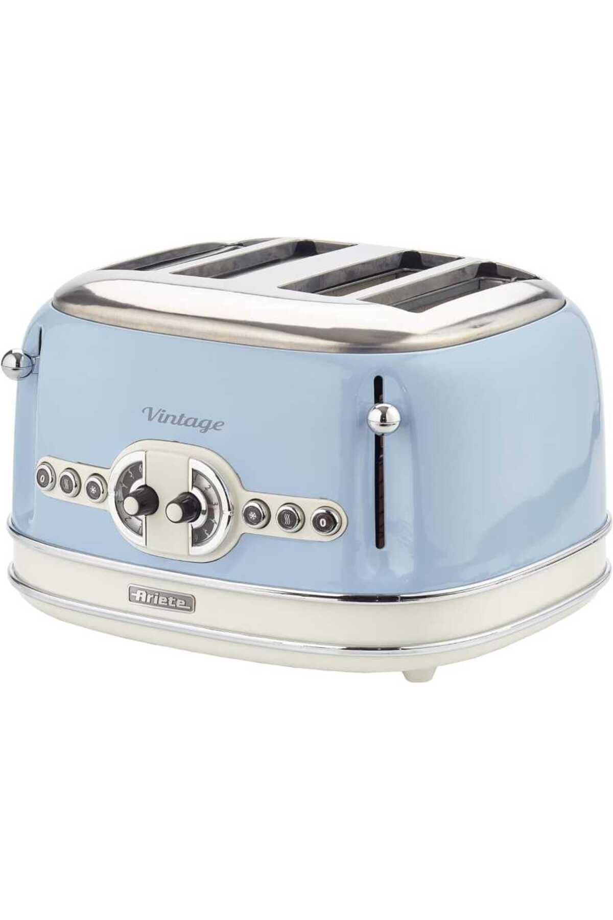 ARİETE Vintage Ekmek Kızartma Makinesi - 4 Dilim Mavi