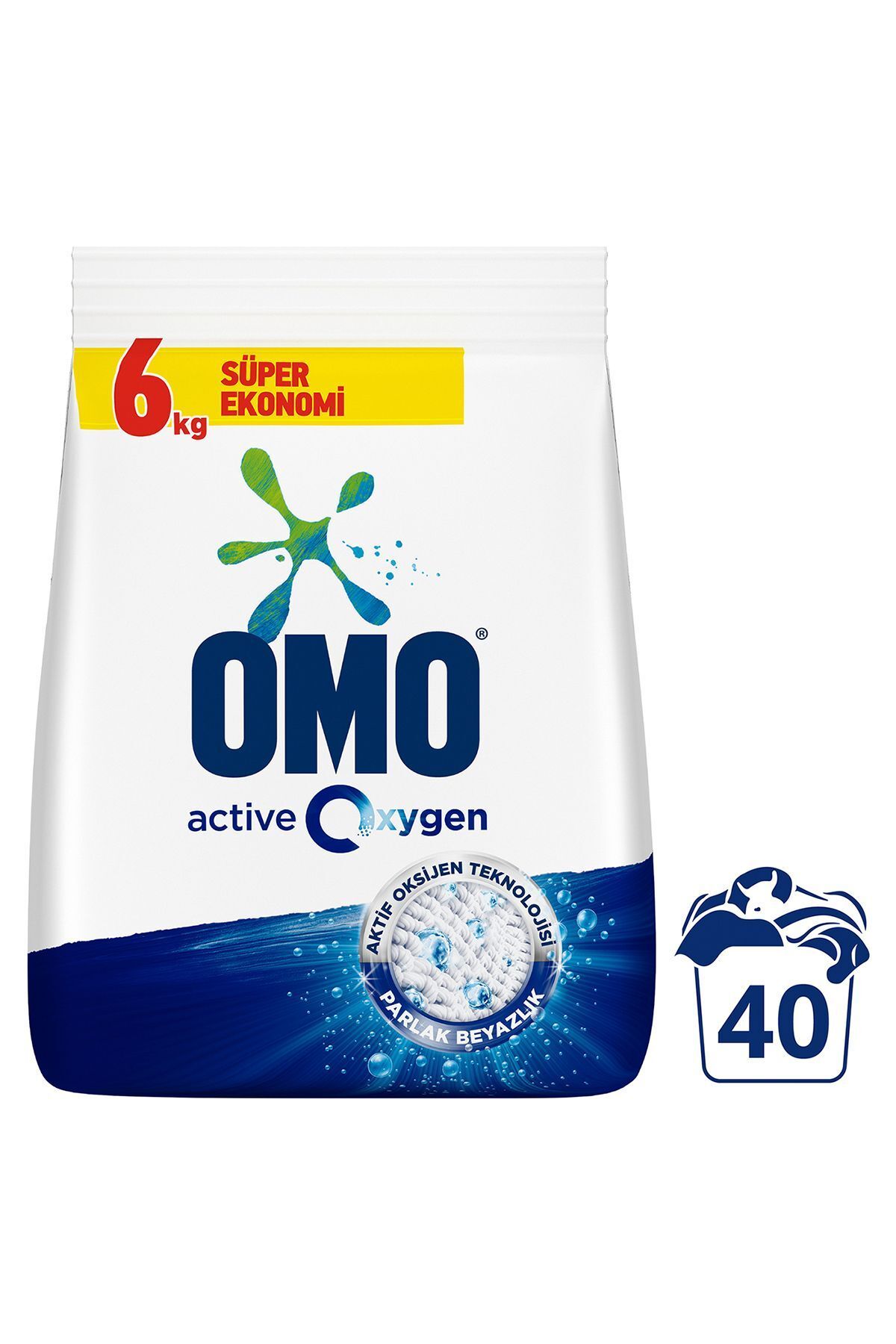 Omo Active Oxygen Toz Çamaşır Deterjanı Beyazlar Için Leke Çıkarıcı 6 Kg