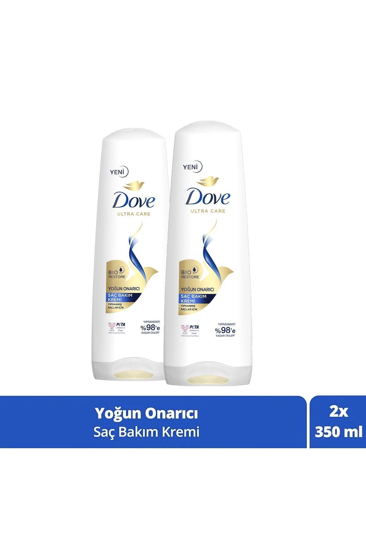 Dove Ultra Care Saç Bakım Kremi Yoğun Onarıcı Yıpranmış Saçlar Için 350 ml X2