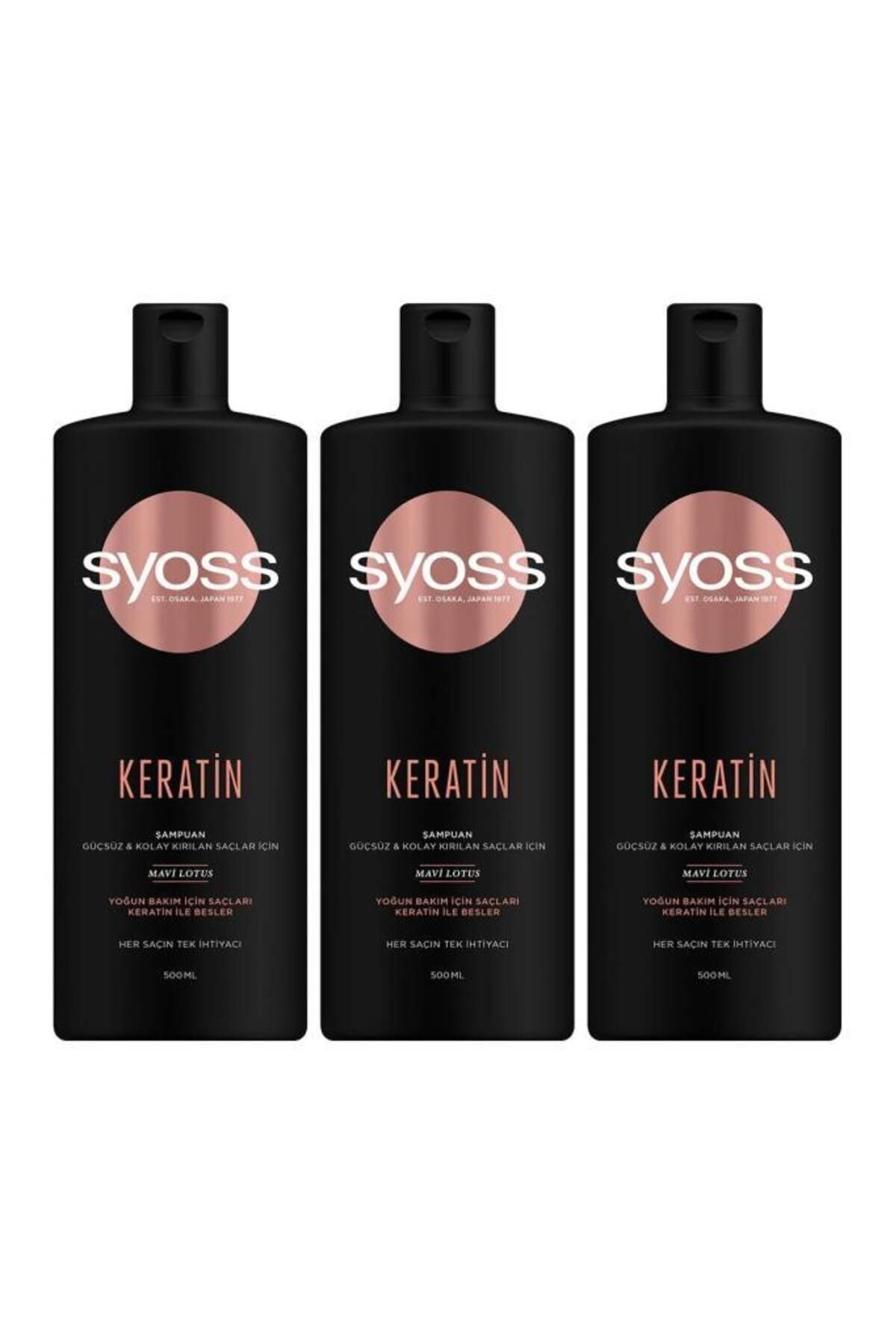 Syoss Keratin Mükemmelliği Şampuan 500 ml 3'lü