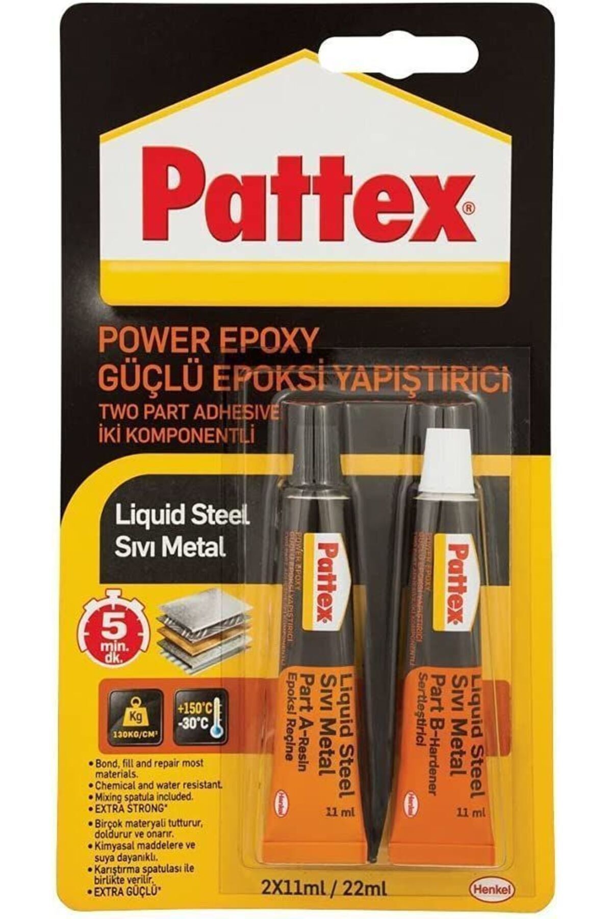 Pattex Çiftli Epoksi Sıvı Metal Epoxy Yapıştırıcı 22 ml