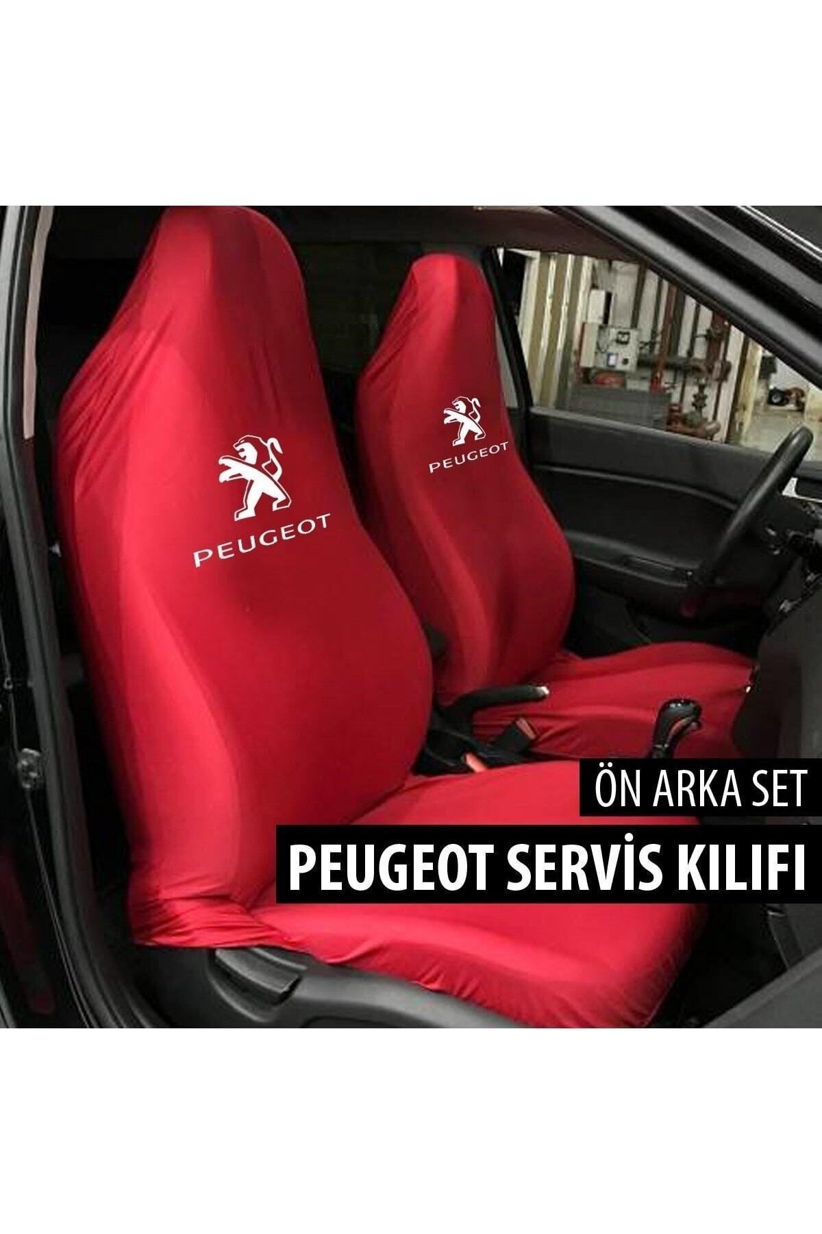 Peugeot 208 Likralı Penye 4 Parça Oto Servis Kılıfı Seti