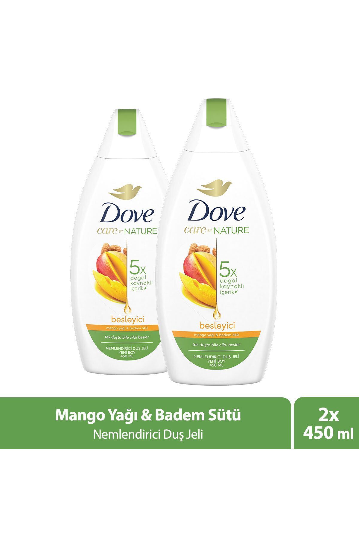 Dove Nemlendirici Duş Jeli Mango Yağı & Badem Özü 450ml X2