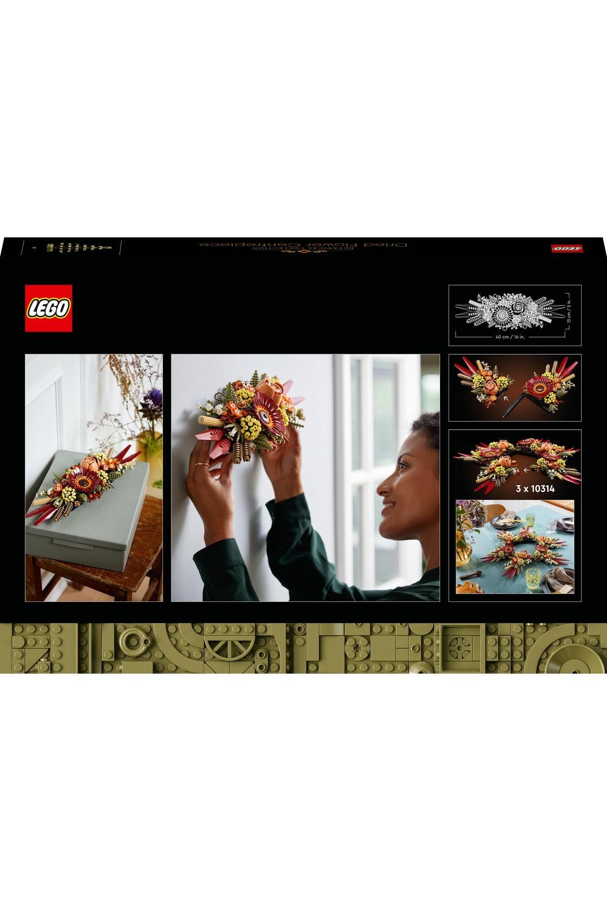 LEGO ® ICONS Kuru Çiçek Aranjmanı 10314 - Yetişkinler İçin Koleksiyonluk Yapım Seti (812 Parça)