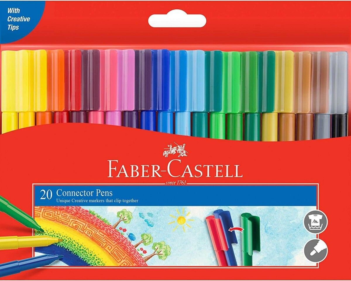Faber Castell 20'li Eğlenceli Keçeli Boya Kalemi
