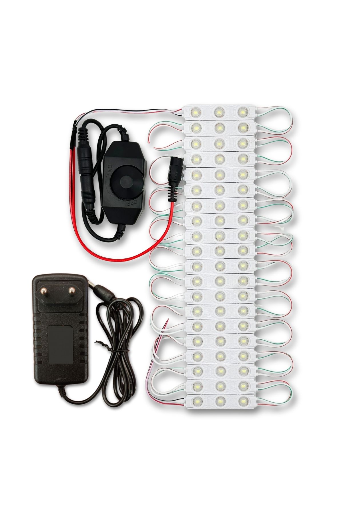 AmberLED Modül LED 20 Adet Beyaz, Adaptör ve Dali Dimmer Anahtar Dahil Hazır Set Ürün