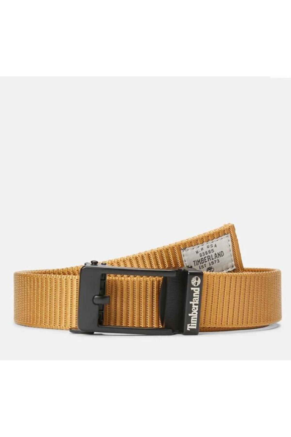 Timberland 35mm Pressure Buckle Web Belt- Wheat