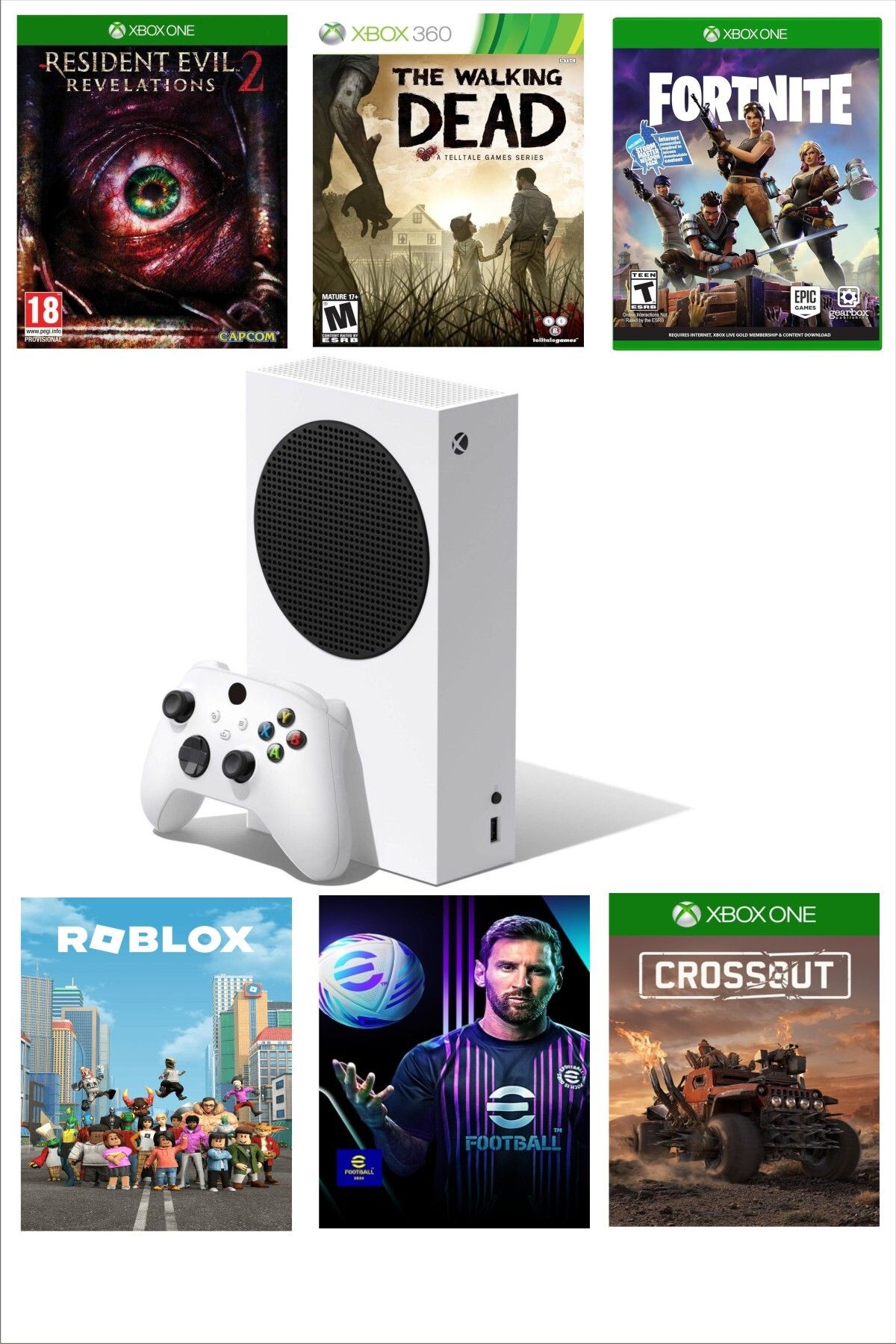 Microsoft Xbox Series S 512 Gb Ssd (Yenilenmiş) + 10 Dijital Oyun + 12 Ay Garantili.