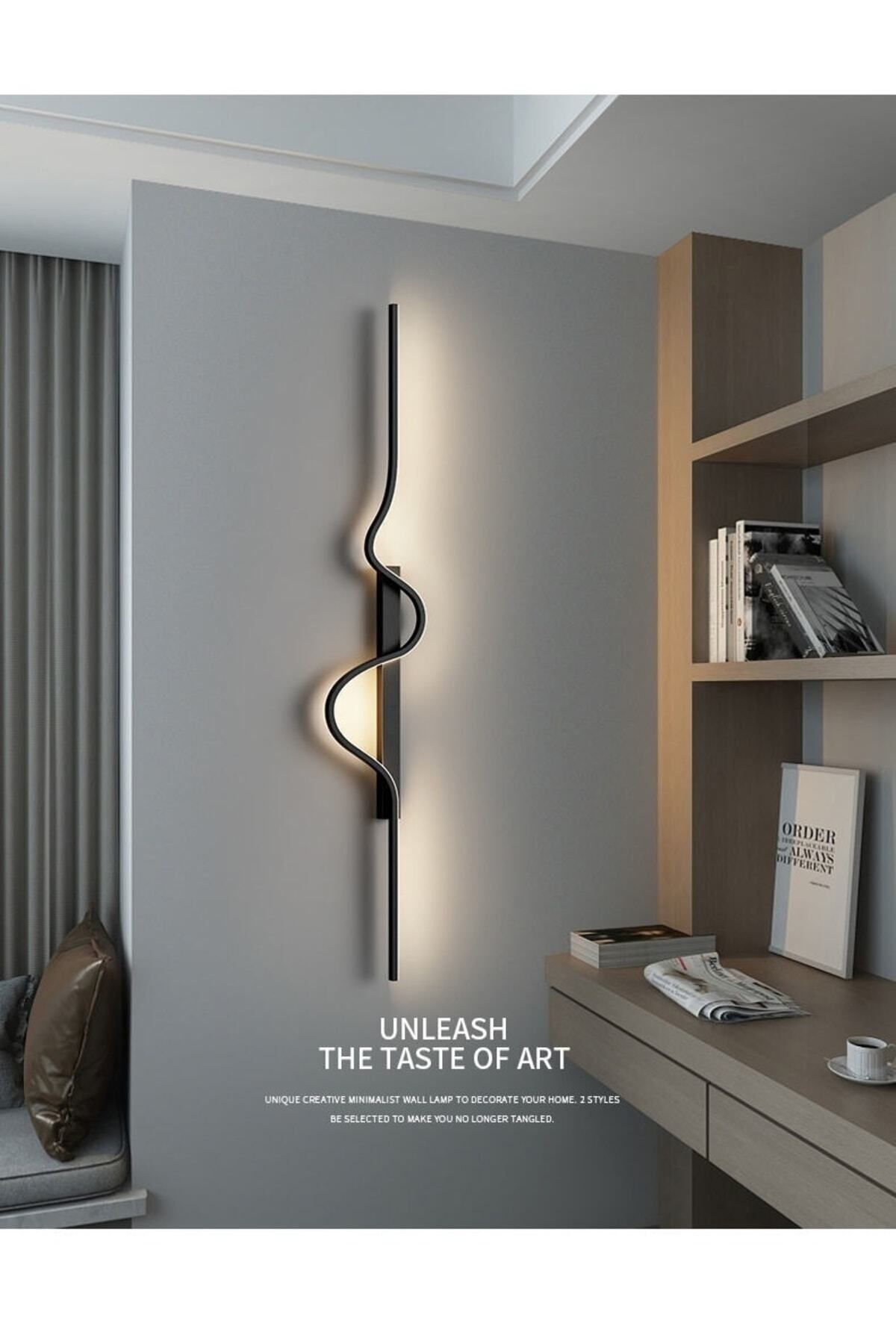 Pera Sconce Worm / 120 Cm / Anthracite Case / 3 Colors Light Up / 3 Years Warranty