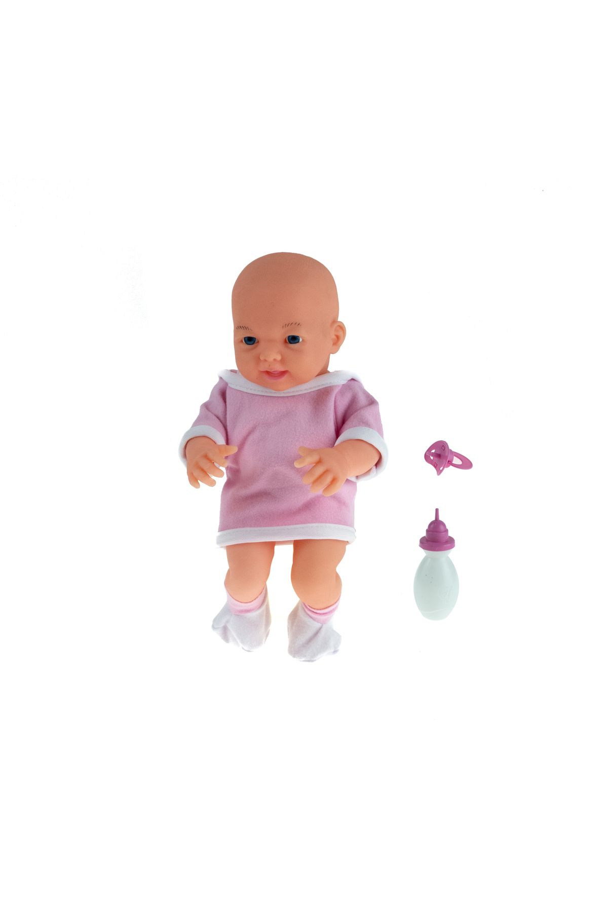 Erzi Oyuncak Bebek Roza Yeni Doğan Biberonlu Emzikli Et bebek 25 cm