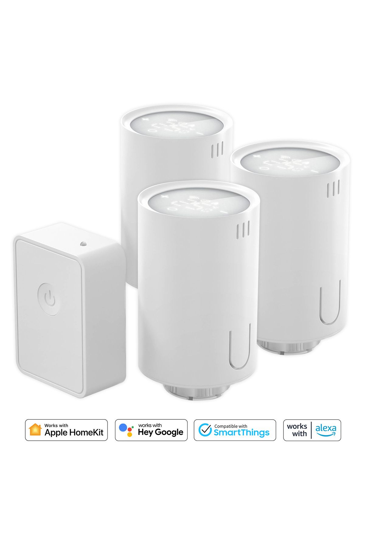Meross Wi-fi Apple Homekit Google Assistant Ve Alexa Uyumlu Akıllı Hub Ve 3 Adet Termostat Vana Seti