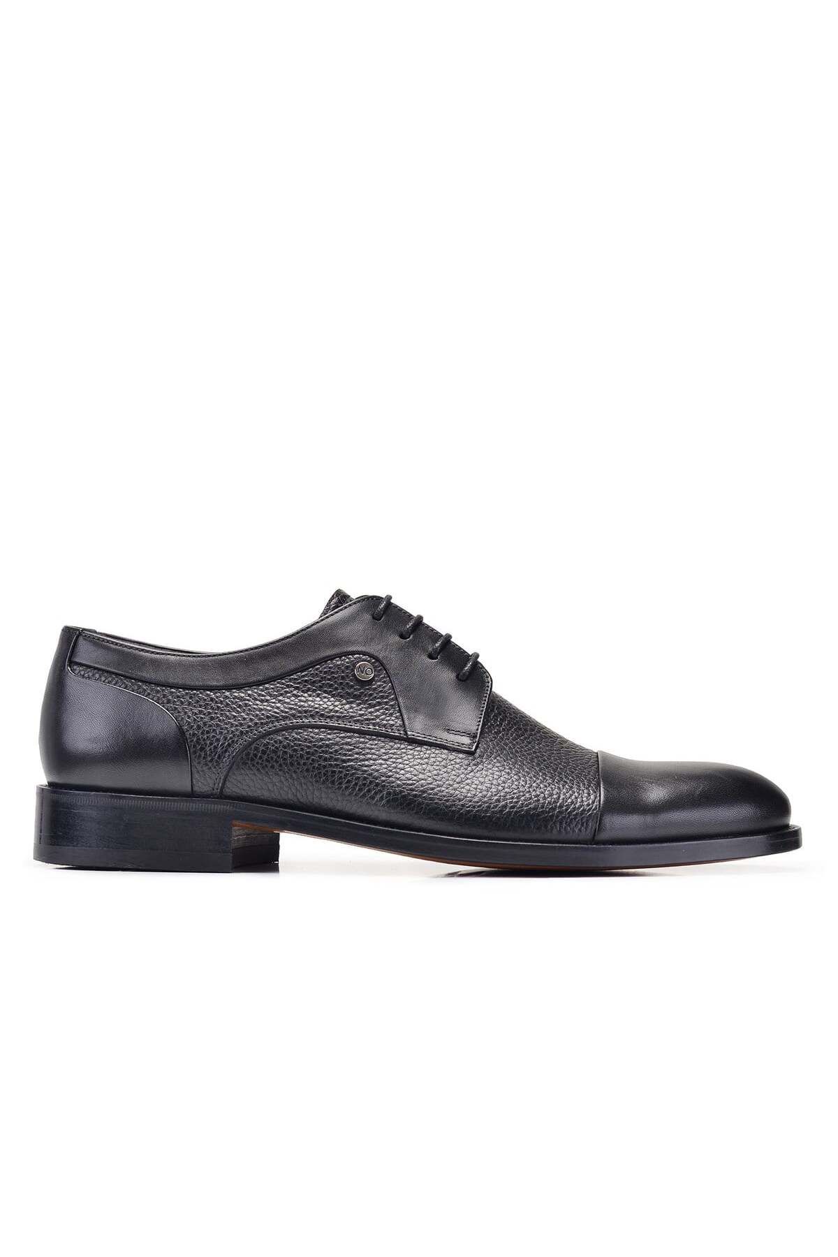 Nevzat Onay Siyah Klasik Bağcıklı Kösele Erkek Ayakkabı -10342-