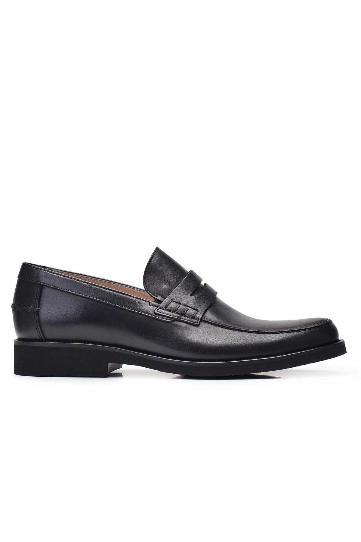 Nevzat Onay Hakiki Deri Siyah Günlük Loafer Erkek Ayakkabı -10780-