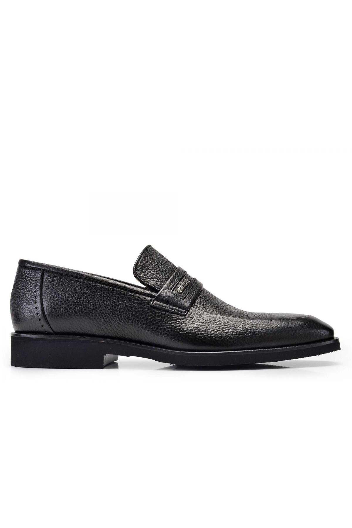 Nevzat Onay Hakiki Deri Siyah Günlük Loafer Erkek Ayakkabı -10923-